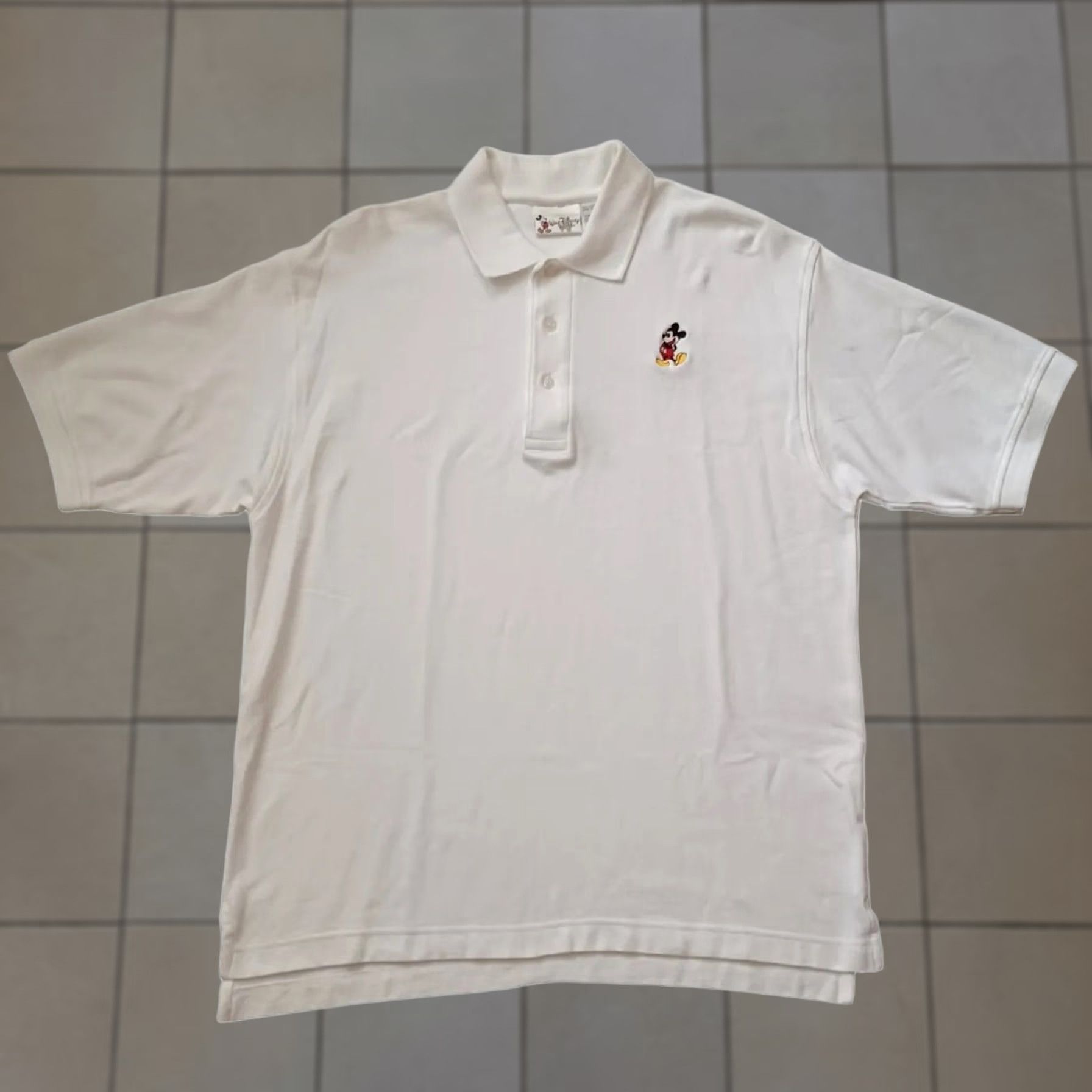Disney VINTAGE Walt Disney World Shirt Men L White Polo Mickey Mouse Logo Embroidered Size US L / EU 52-54 / 3 - 1 Thumbnail