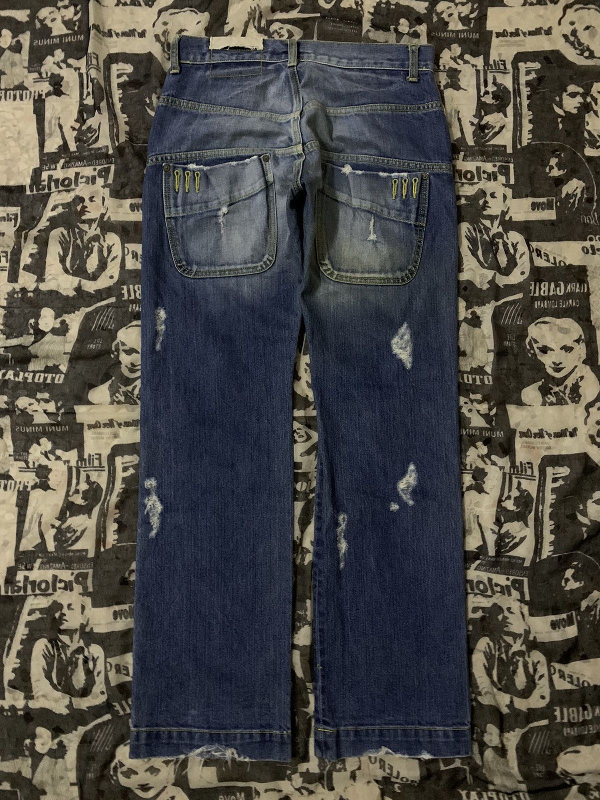Japanese Brand 💥Avant Garde Double Standard Clothing Distressed Denim Size 30" / US 8 / IT 44 - 3 Thumbnail