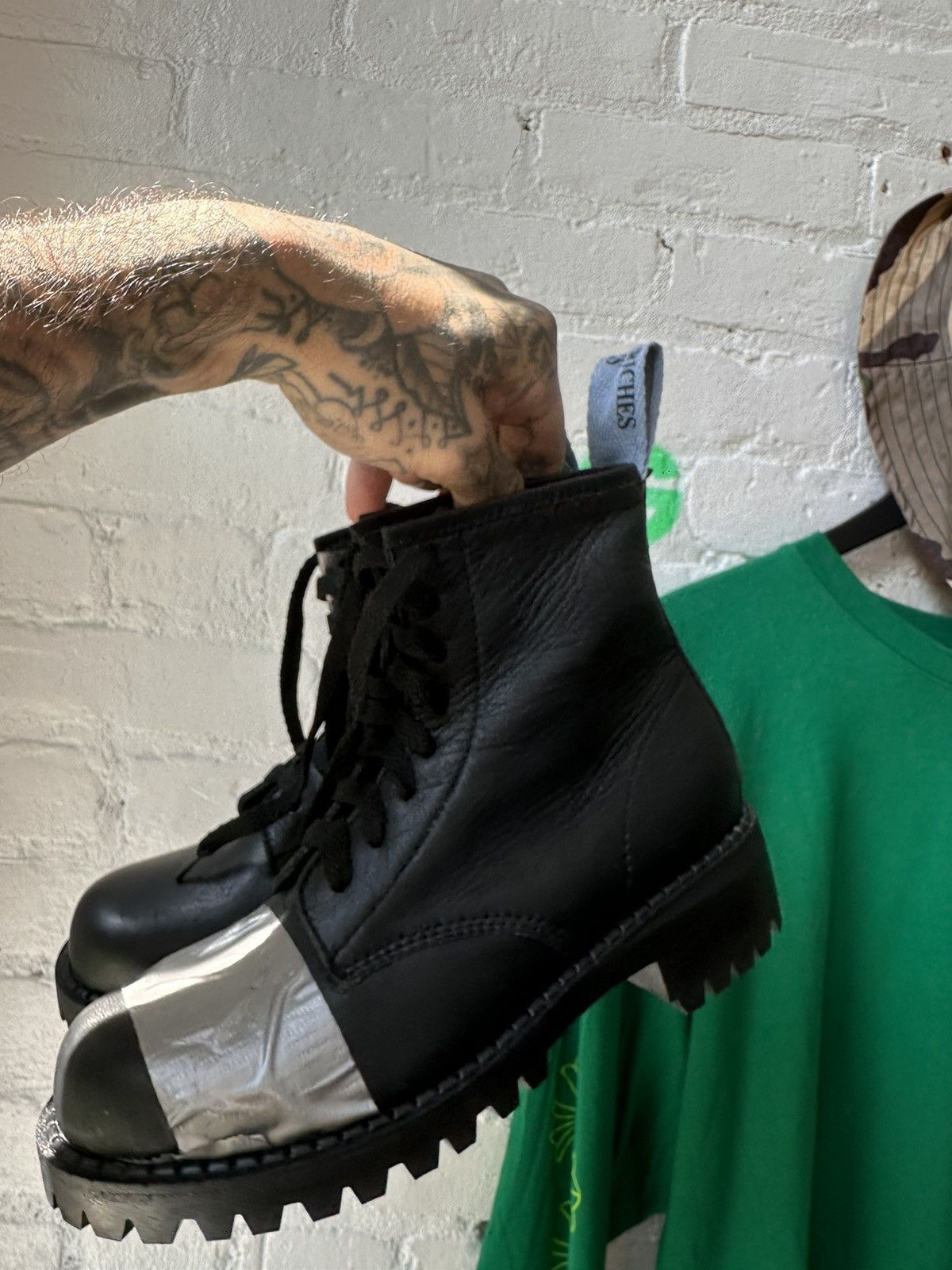 Enfants Riches Deprimes ERD 1/1 LEATHER “ TAPE “ BOOTS CRAZY! Size US 5 / EU 37 - 4 Thumbnail