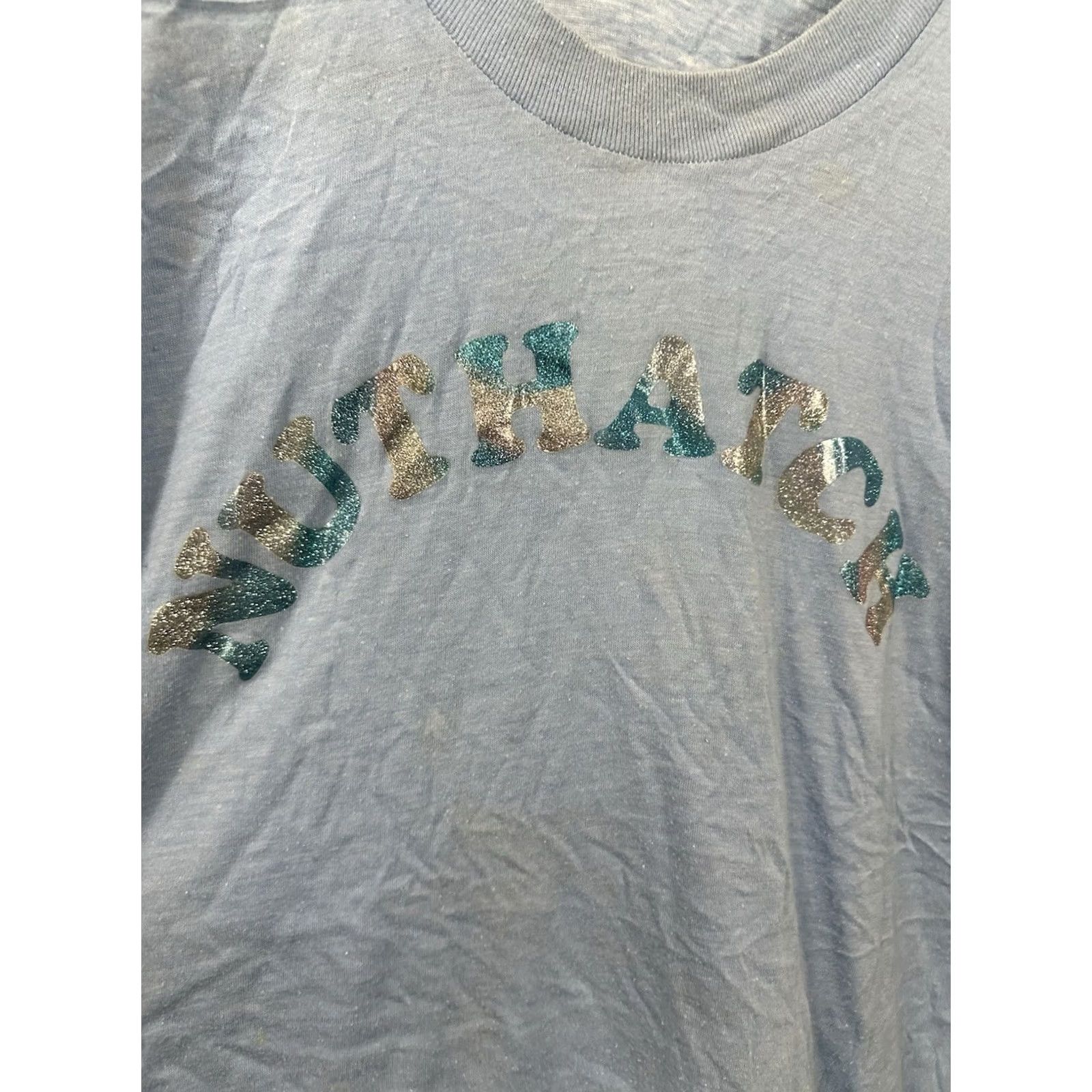 Vintage VTG 70s Nuthatch Paper Thin Burnout Worn Blue Sh T-Shirt Size L Mens Size US L / EU 52-54 / 3 - 6 Thumbnail