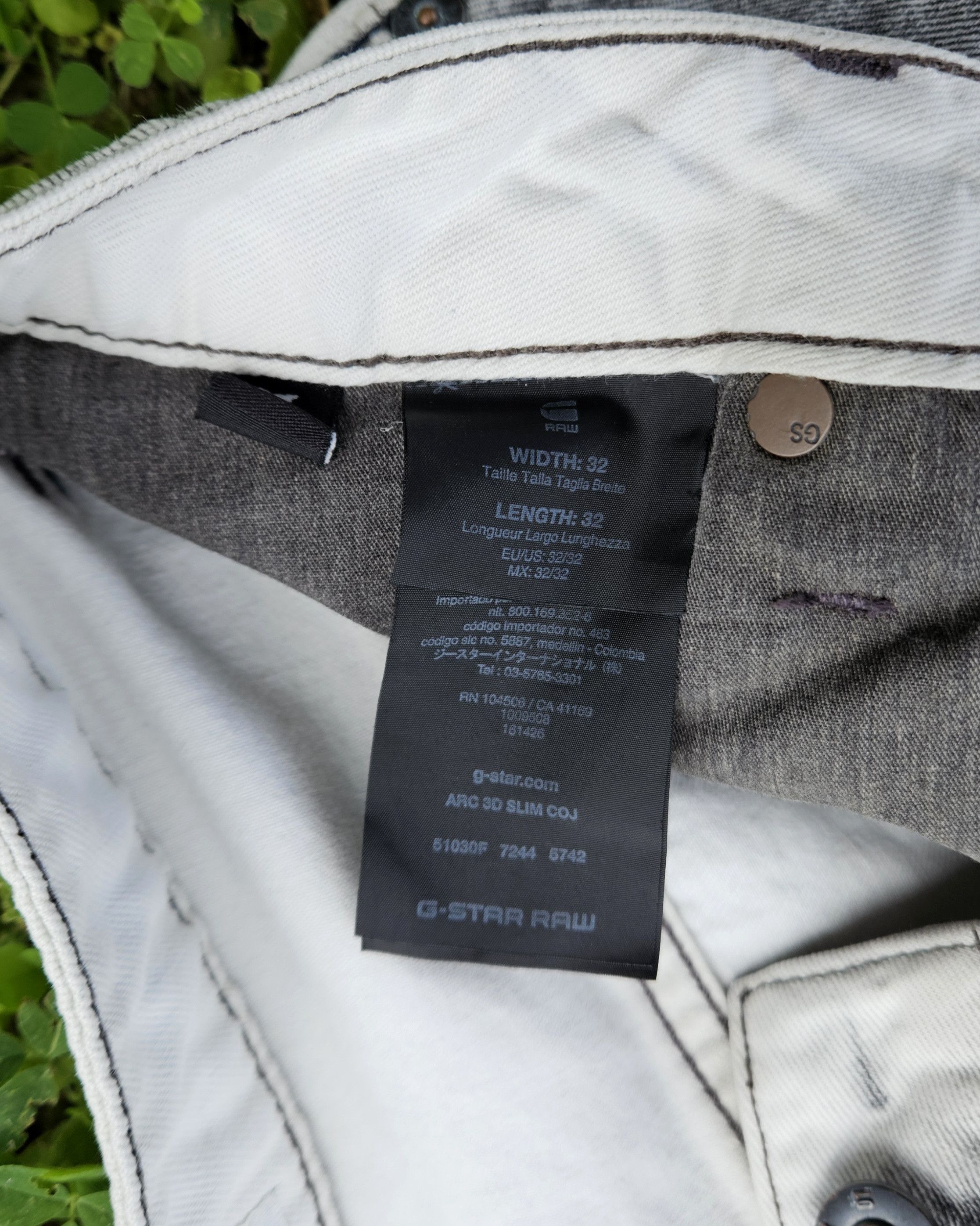 G-Star G Star Raw Arc Slim Banana Cut Sashiko Skinny Jeans Size US 32 / EU 48 - 3 Thumbnail