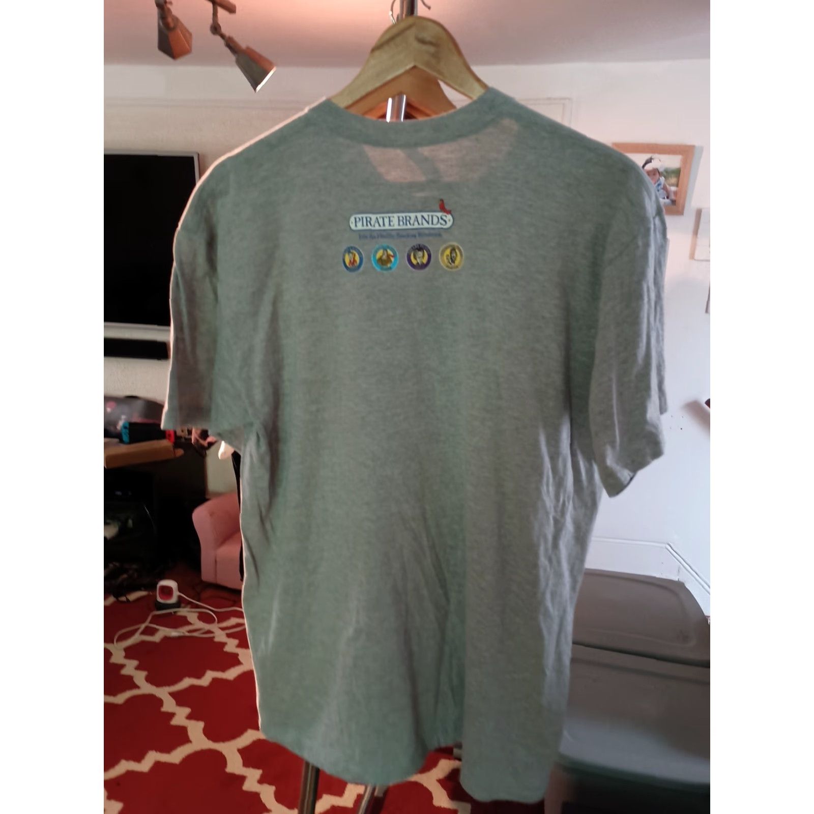 American Apparel VINTAGE American Apparel T-Shirt Pirates Booty Potato Chip Gray XL Men Size US XL / EU 56 / 4 - 3 Thumbnail