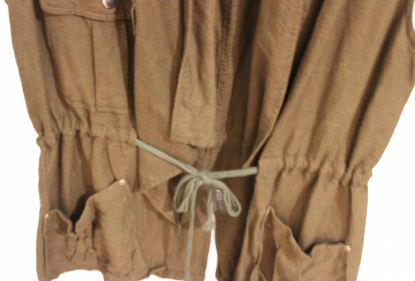 Other Chelsea & Theodore Olive Sleeveless Drawstring Waist Vest S Size S / US 4 / IT 40 - 3 Thumbnail