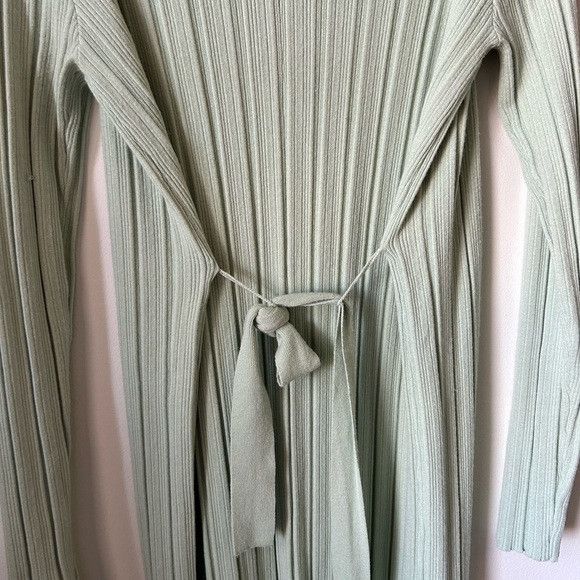 House of Harlow House of Harlow 1960 Mint Green Long Ribbed Tie Up Cardigan Size M / US 6-8 / IT 42-44 - 4 Thumbnail