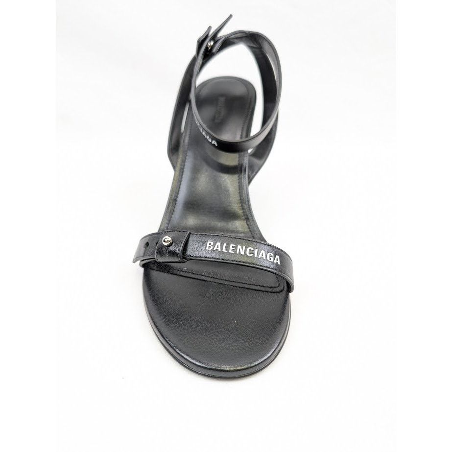 Balenciaga o1rshd1 Afterhour Logo 90 Sandals in Black/White Size US 8 / IT 38 - 6 Thumbnail