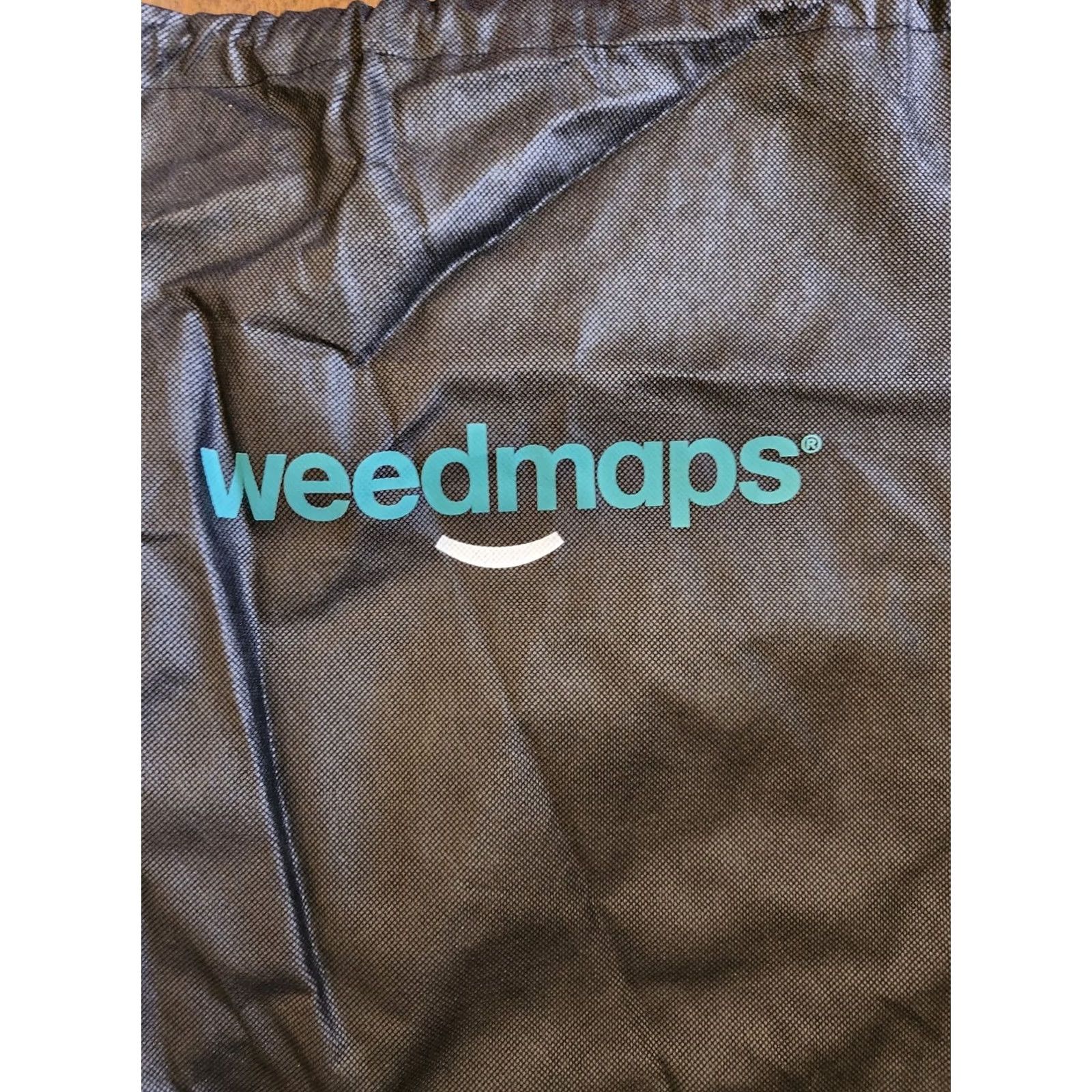 Vintage Weedmaps Backpack Drawstring Bag Medium Black Mens Backpack Size ONE SIZE - 3 Thumbnail