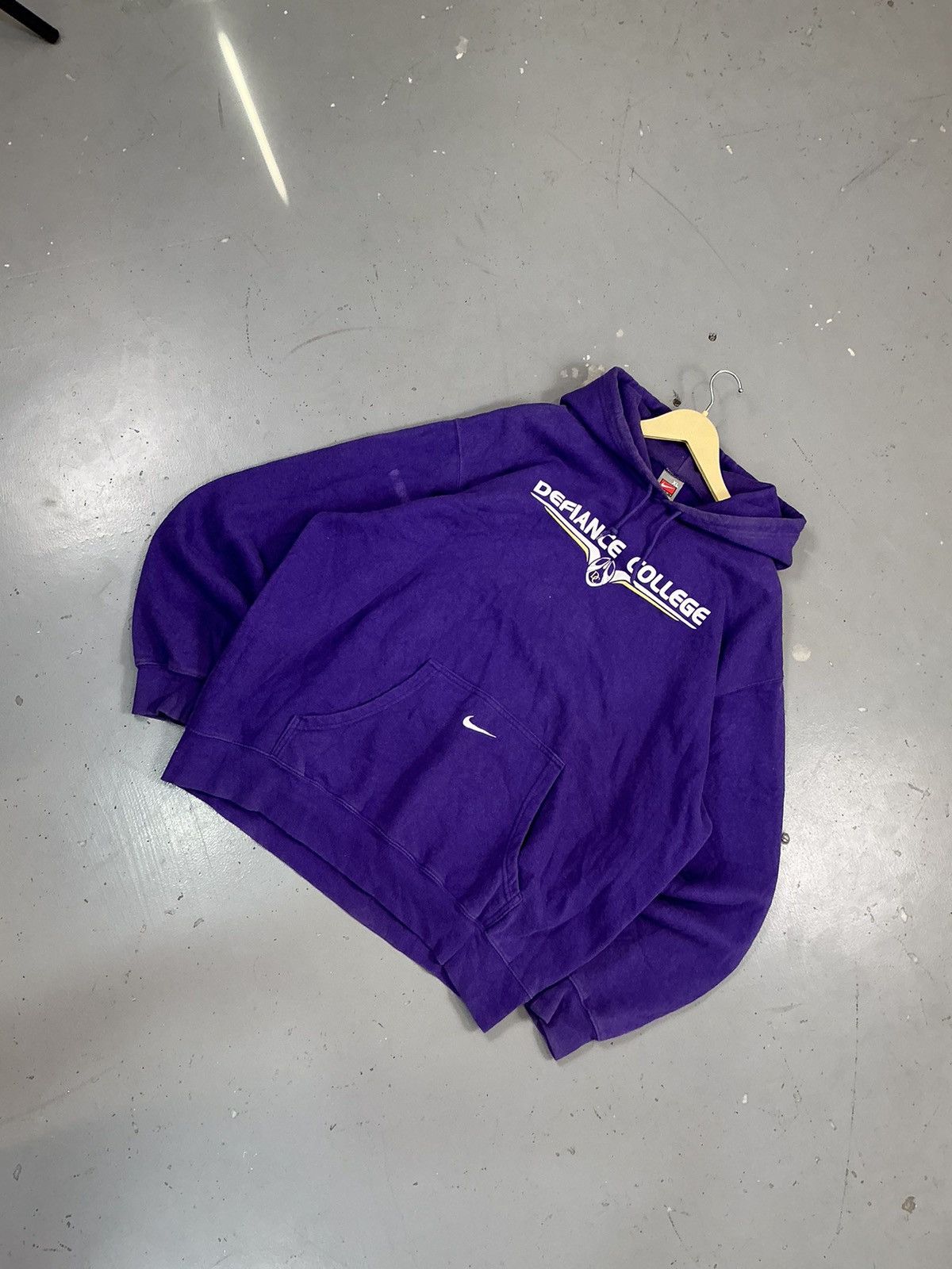 Nike × Vintage Vintage Nike patch SpellOut baggy fit hoodie Size US XL / EU 56 / 4 - 3 Thumbnail