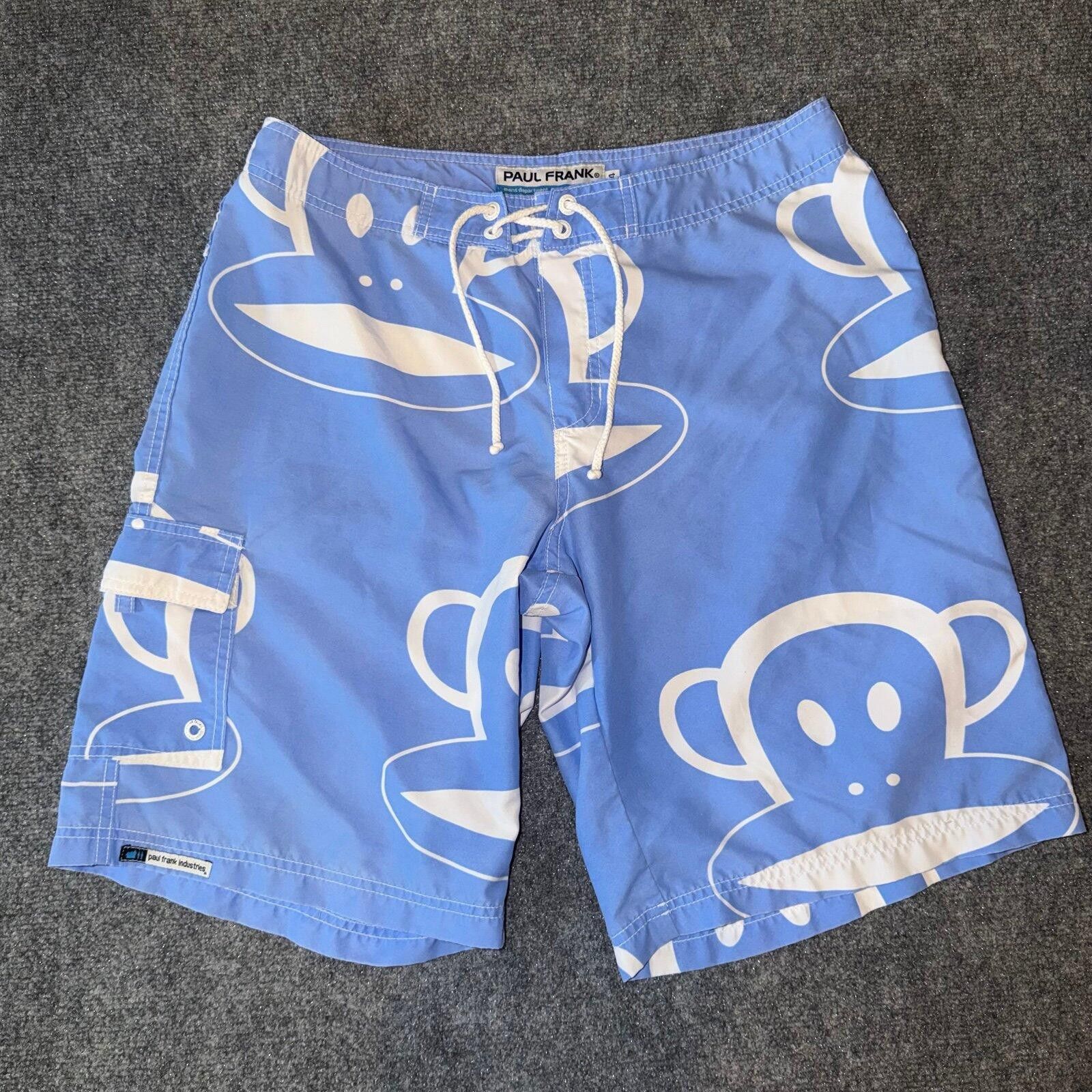 Paul Frank Paul Frank Baby Blue AOP Surf Boarf Shorts Mens LG Vtg y2k Size US 34 / EU 50 - 1 Thumbnail