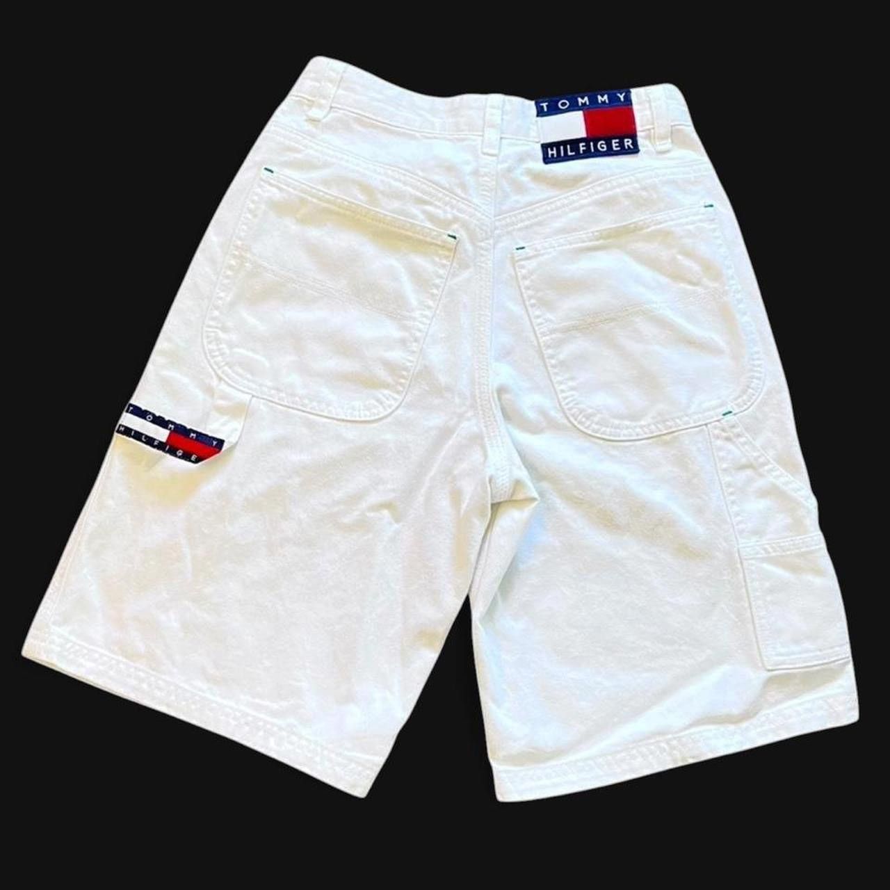 Tommy Hilfiger TOMMY HILFIGER • 1990s WHITE CARGO HIGH WAIST SHORTS XXS XS Size 24" / US 00 / IT 34 - 1 Thumbnail