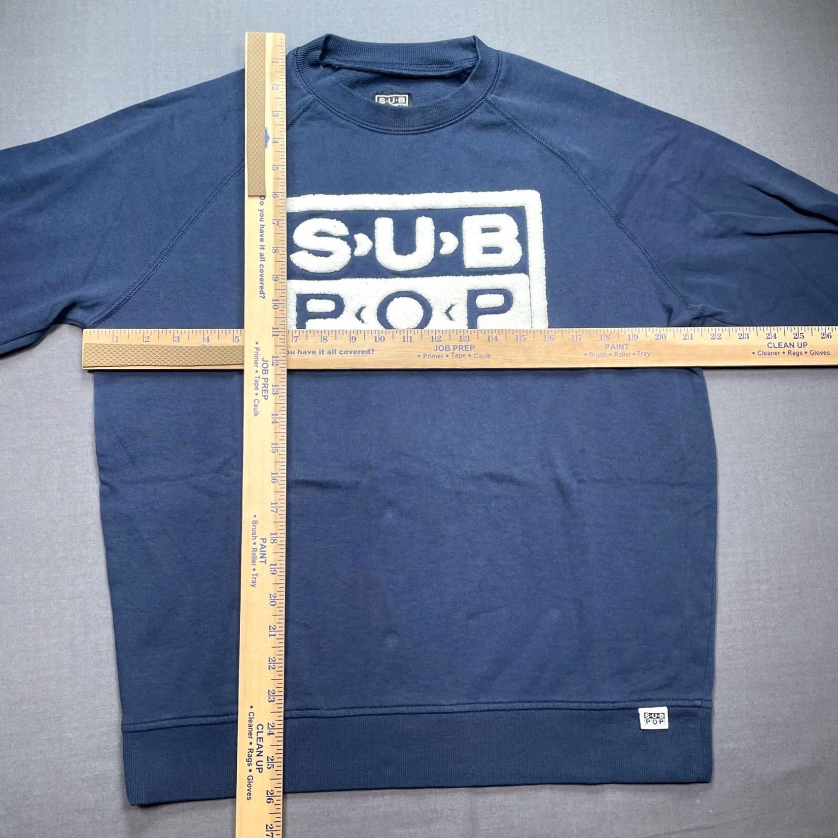 Vintage SUB POP Sweatshirt Mens M Blue Records Logo Fleece Pullover Crewneck Graphic Print Size US M / EU 48-50 / 2 - 4 Thumbnail