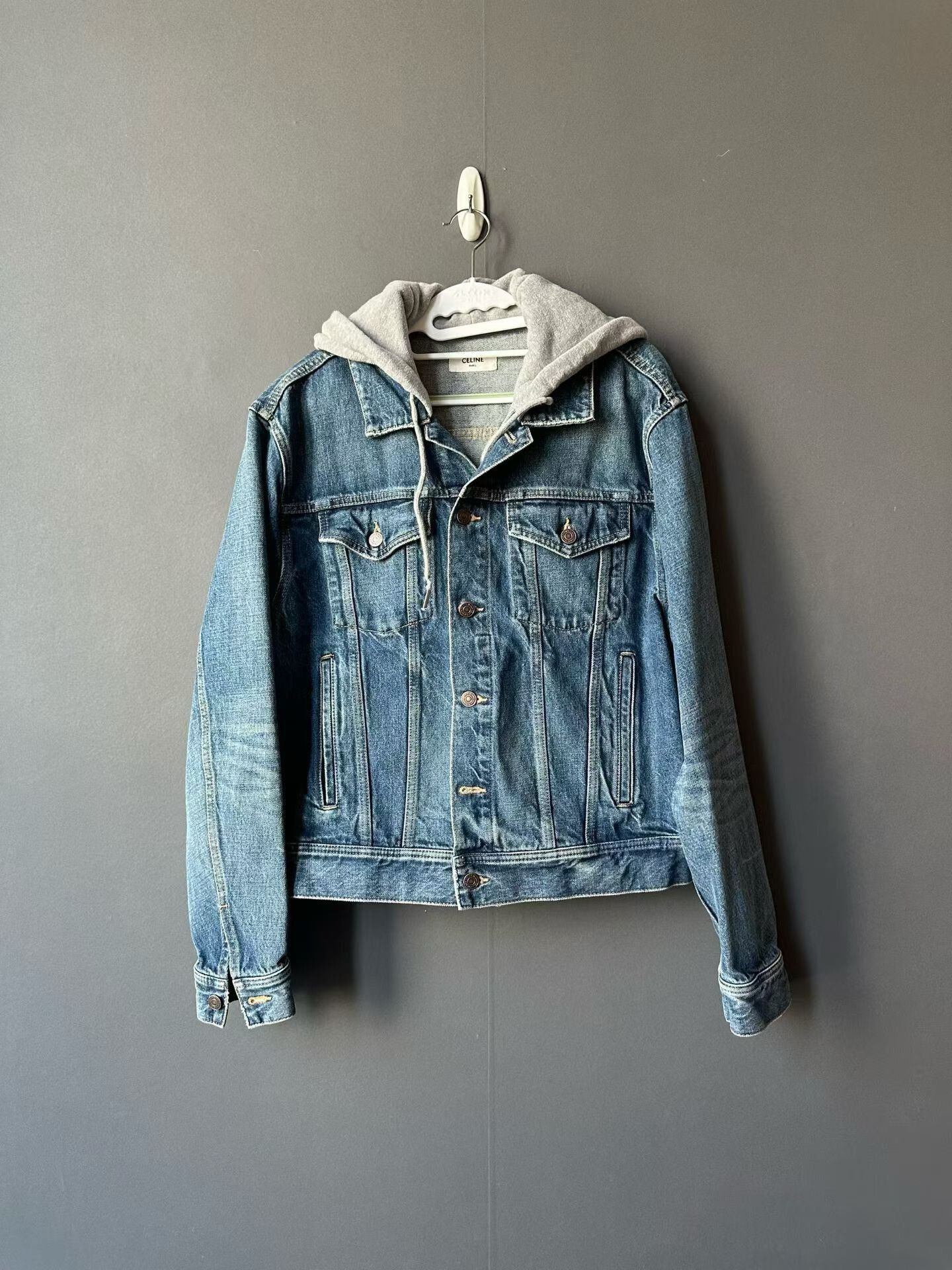 Celine Celine Hooded Denim Jacket Size US S / EU 44-46 / 1 - 1 Thumbnail