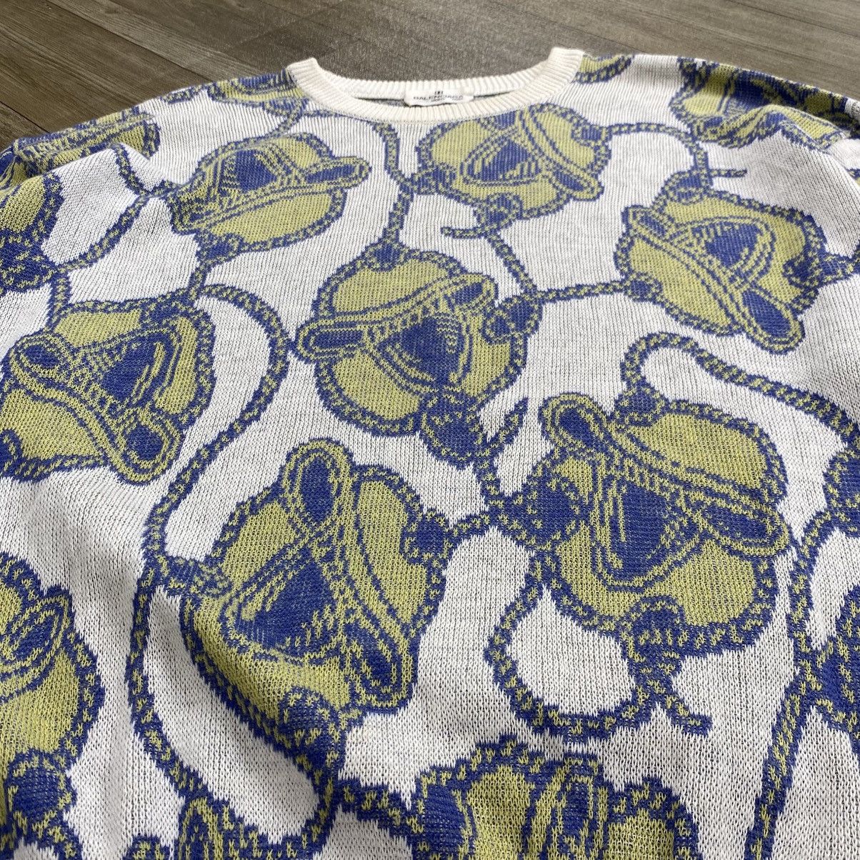 Balenciaga 80s Vintage Balenciaga Paris Multicolour Chains Knit Sweater Size US M / EU 48-50 / 2 - 6 Thumbnail