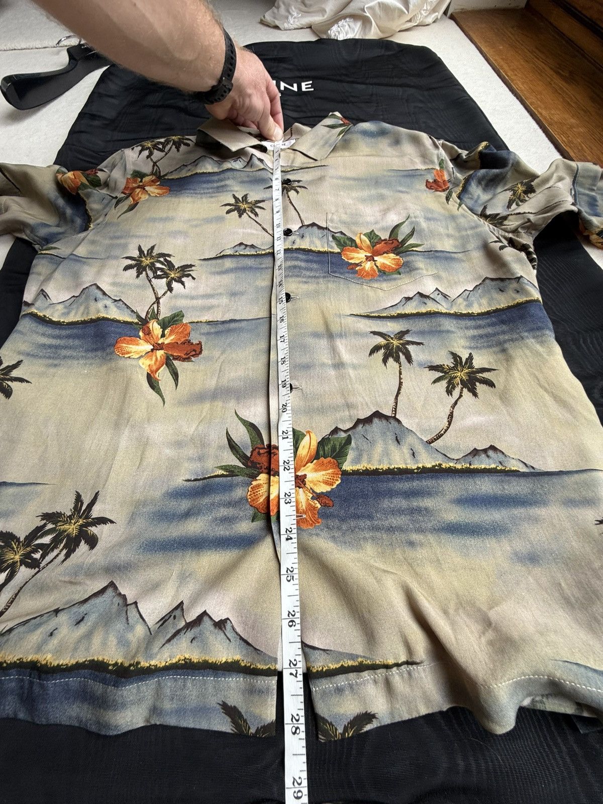 Celine $1.1k SS23 Celine volcano Hawaiian palm tree camp shirt Hedi Size US M / EU 48-50 / 2 - 7 Thumbnail