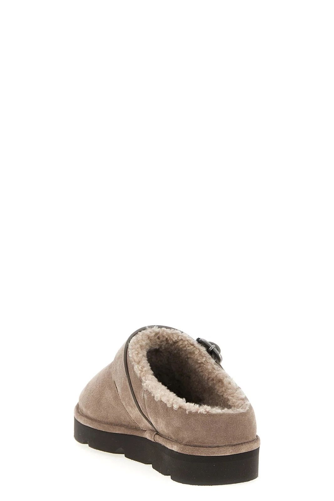Brunello Cucinelli BRUNELLO CUCINELLI Monile Beige Suede Sabots NWT Size US 7 / IT 37 - 3 Thumbnail