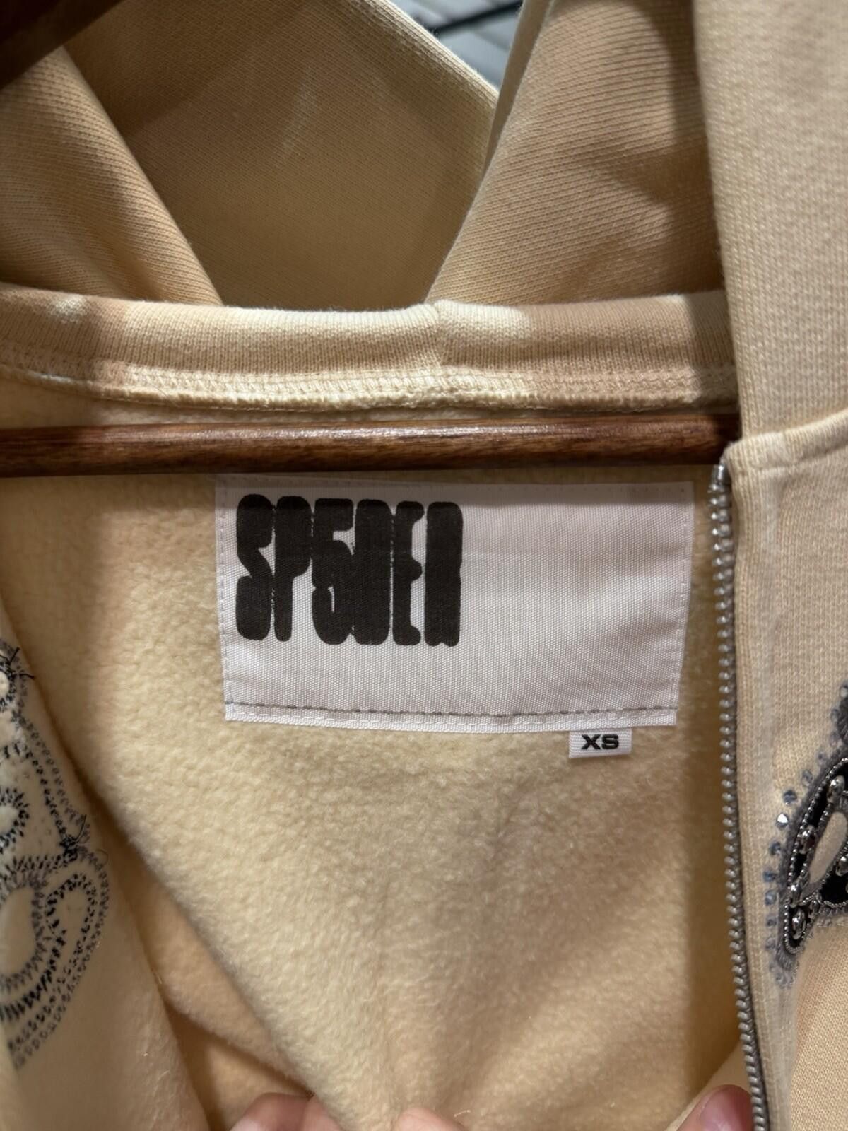 Sp5der Sp5der Cream Stone Zip Up Hoodie Size (XS) 2026 Size US XS / EU 42 / 0 - 6 Thumbnail
