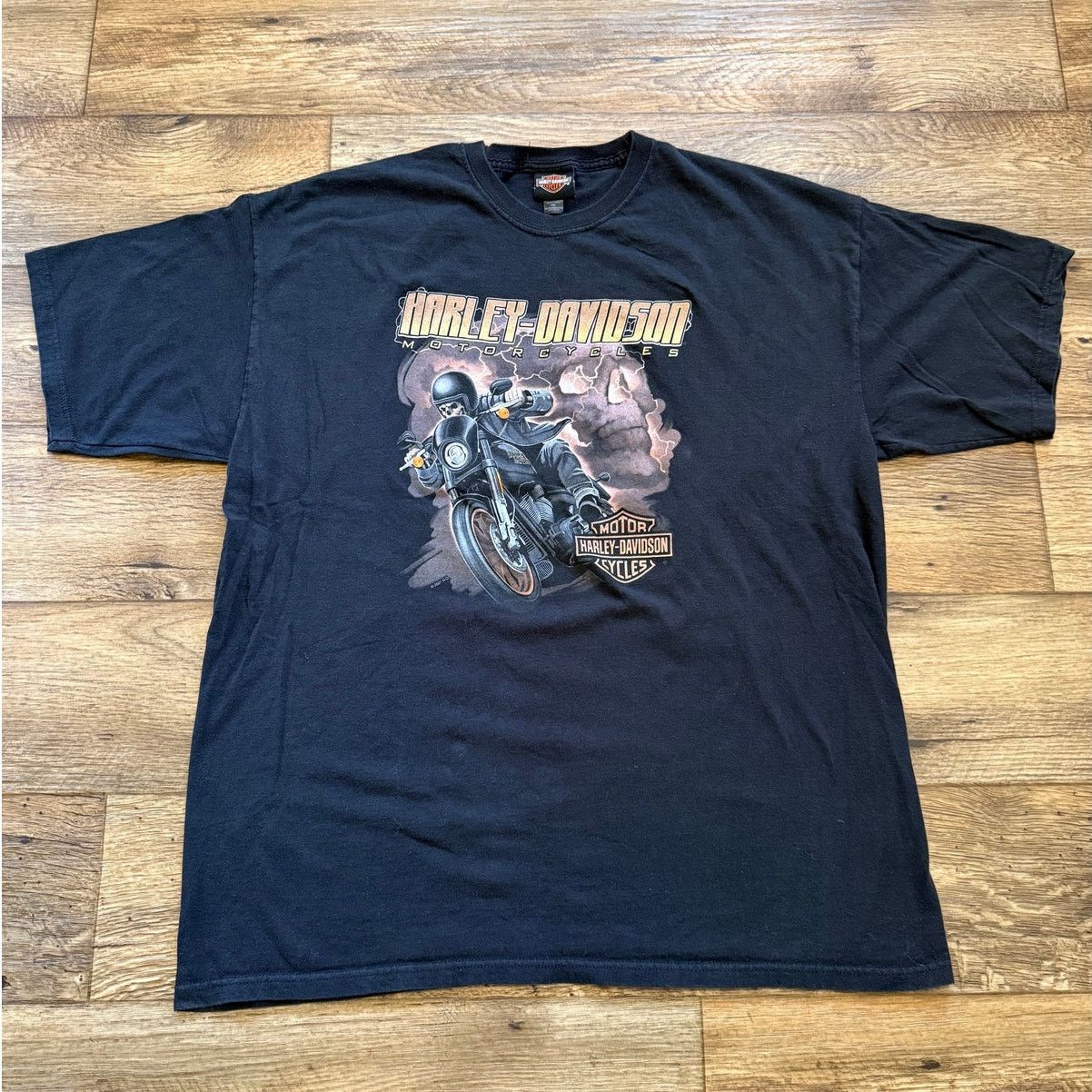 Harley Davidson Harley Davidson Motorcycles 3D Skull Graphic Black Tee Shirt Size US XXL / EU 58 / 5 - 1 Thumbnail