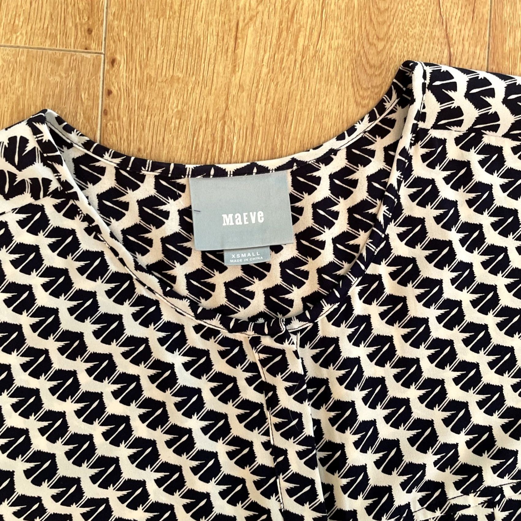 Anthropologie Anthropologie Maeve Selva Tunic Top XS Drop Waist Button Up Tie Multicolor Pleated Casual Women’s Tunic Shirt Size XS / US 0-2 / IT 36-38 - 3 Thumbnail