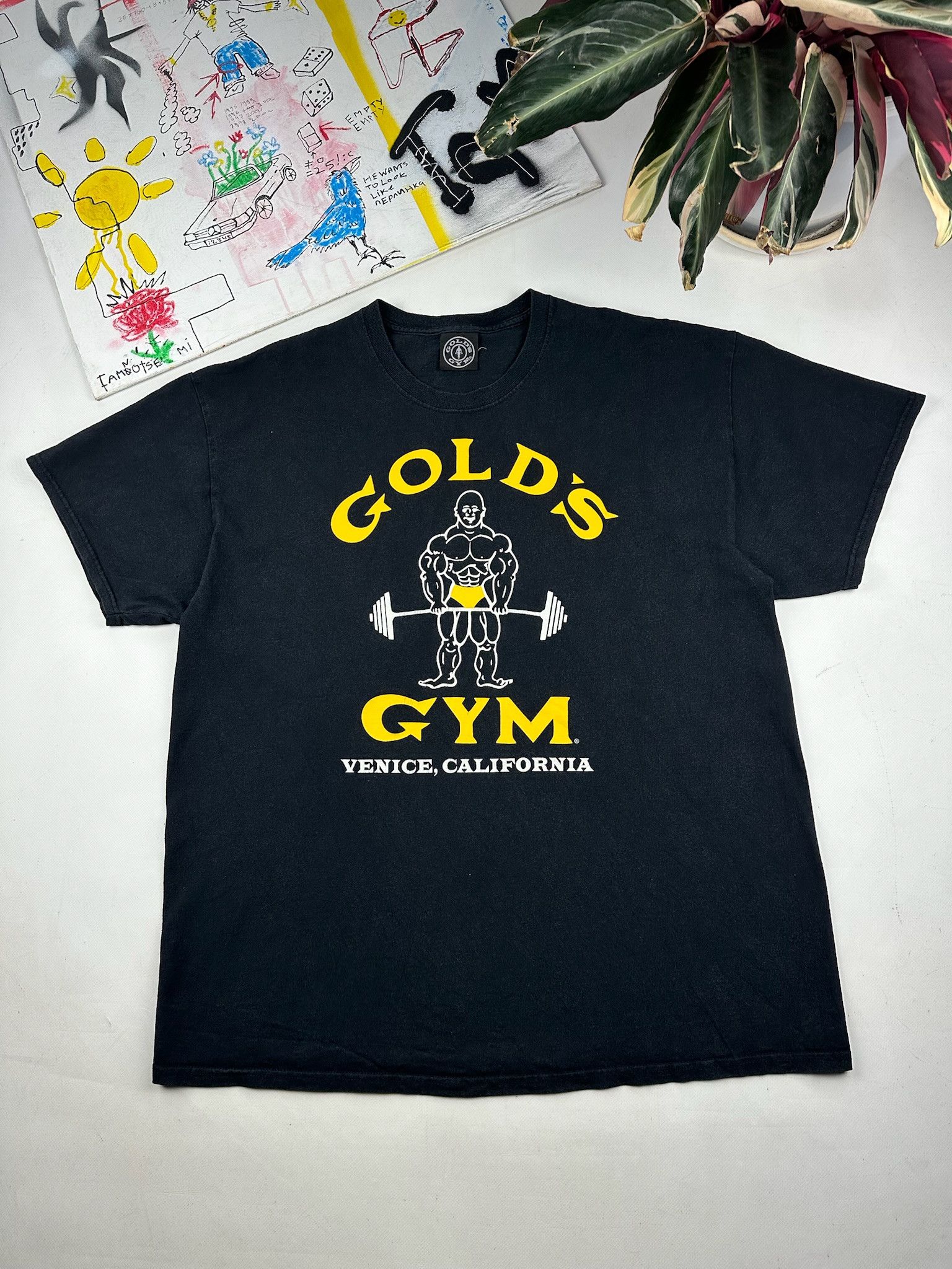 Vintage Vintage GOLDS GYM big spellout tee Size US XL / EU 56 / 4 - 1 Thumbnail