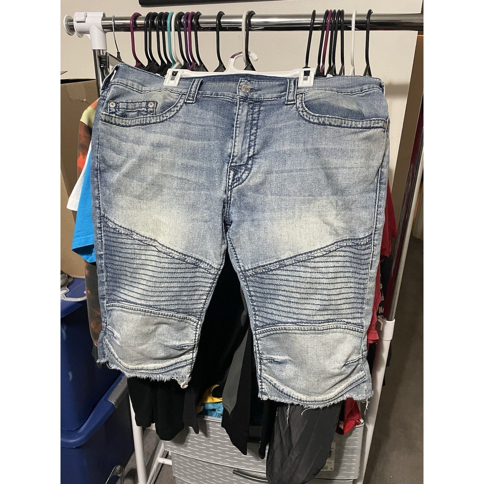 True Religion Size 40- True Religion Ricky Jean shorts Blue Denim Mens Size US 40 / EU 56 - 1 Thumbnail