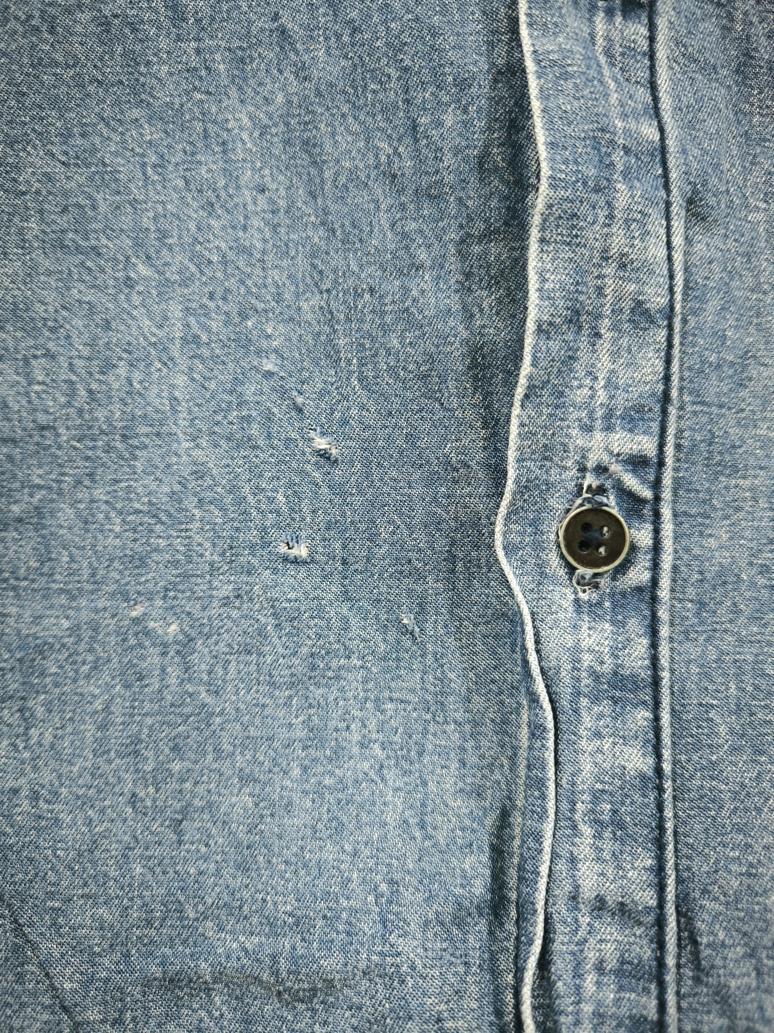 Stussy Distressed Stussy Button Up Jeans Long sleeve Shirt Size S / US 4 / IT 40 - 6 Thumbnail