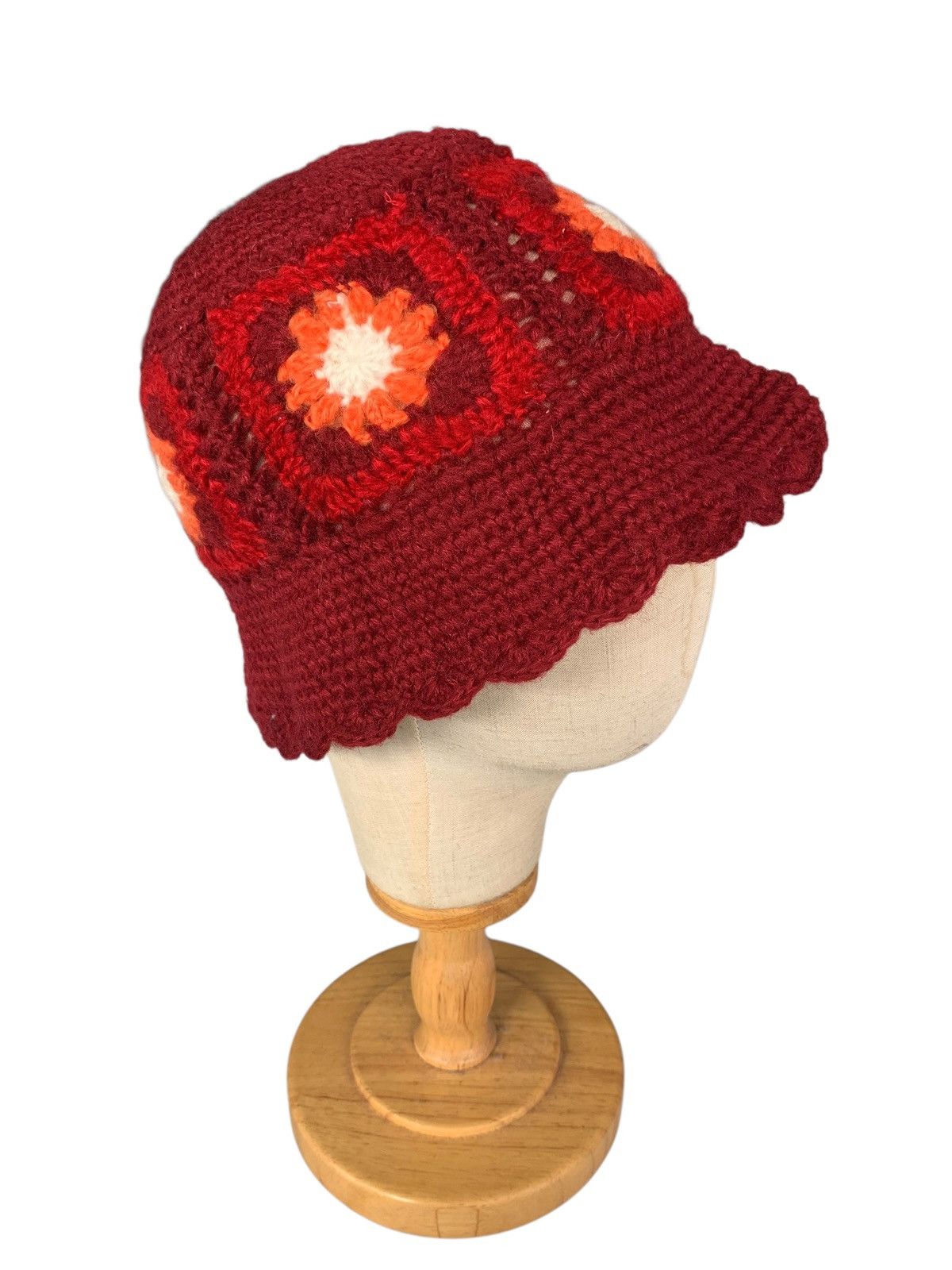 Kapital Knitted Crochet Handmade flower design Bucket Hats Size ONE SIZE - 3 Thumbnail