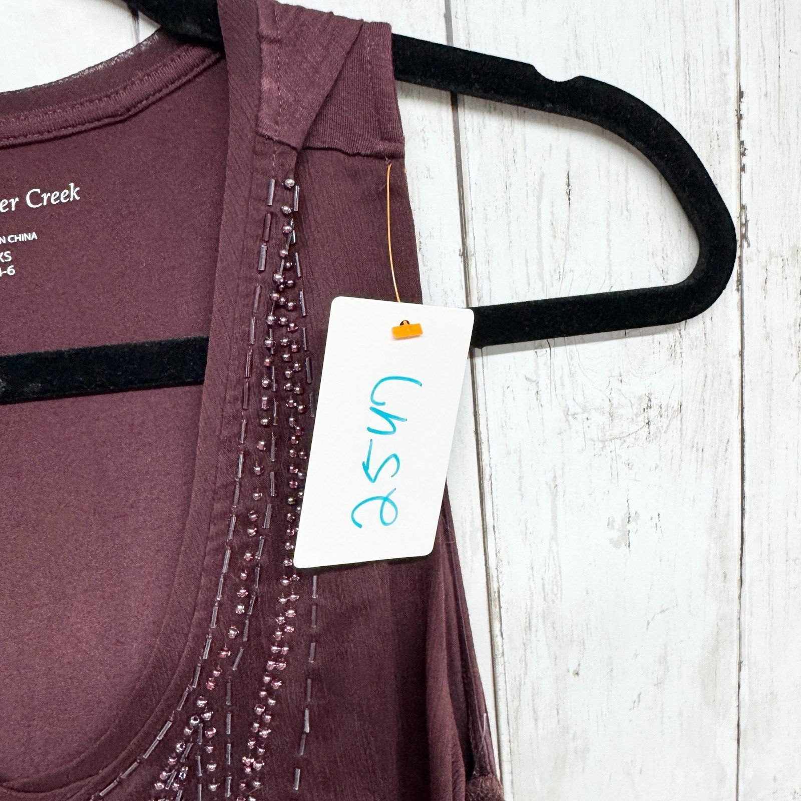 Coldwater Creek Coldwater Creek Sz XS Brown Beaded V-Neck Sleeveless Blouse Size XS / US 0-2 / IT 36-38 - 7 Thumbnail