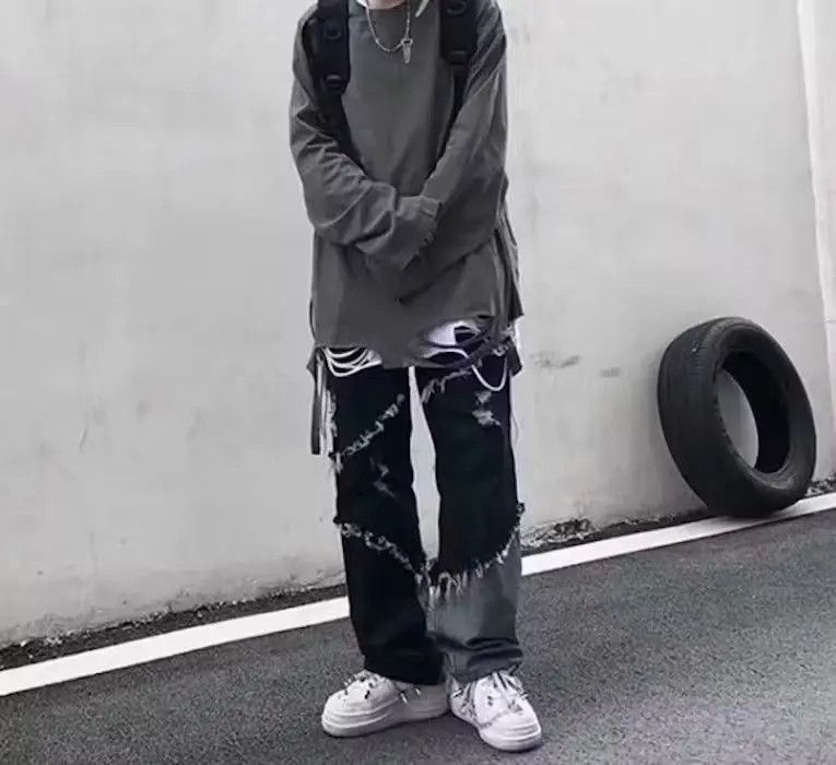 Japanese Brand Casual Vintage Straight Leg KPOP Style Size US 32 / EU 48 - 2 Thumbnail