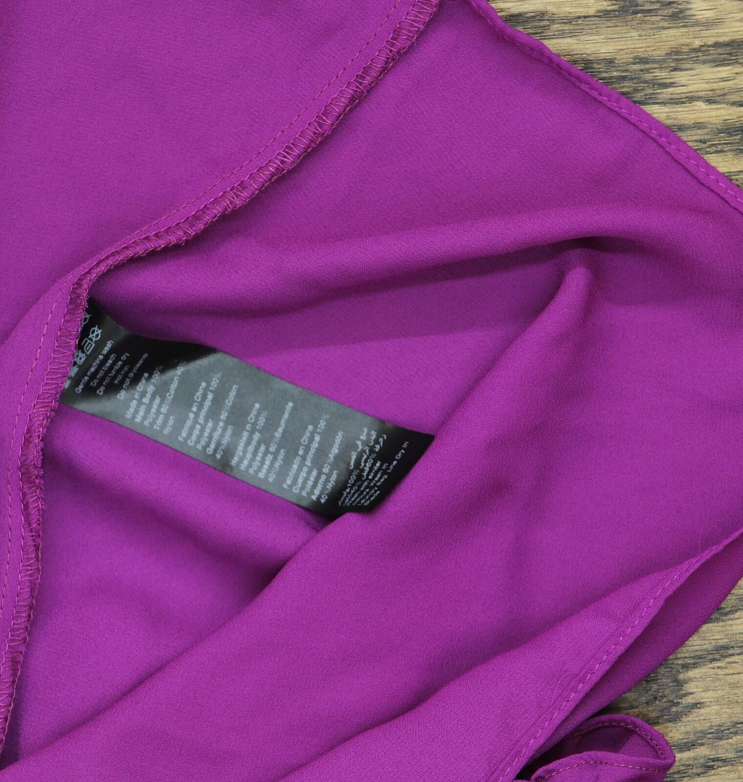 Other City Chic Sleeveless Ruffle Lace Front Blouse Top Purple 12w Size XL / US 12-14 / IT 48-50 - 4 Thumbnail