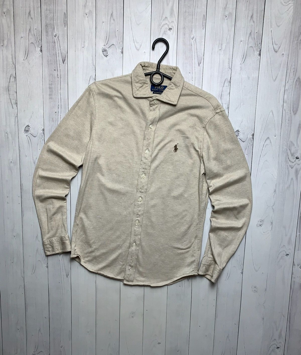 Polo Ralph Lauren × Vintage Vintage polo Ralph Lauren shirt beige rare logo size M Size US M / EU 48-50 / 2 - 1 Thumbnail