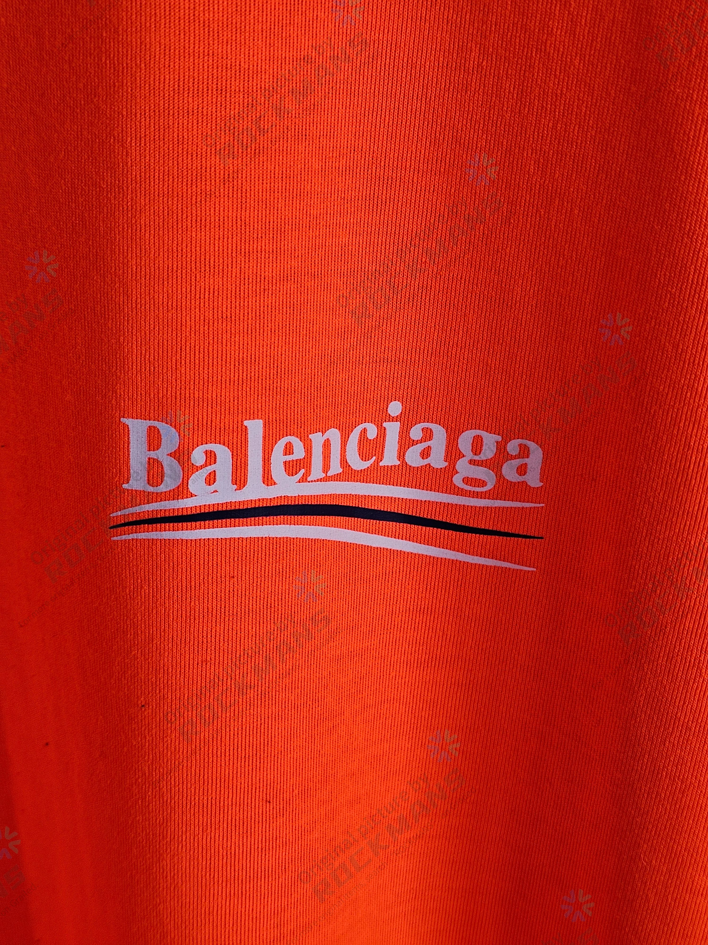 Balenciaga Balenciaga Orange Orpolitical Campaign Oversize T shirts XS Size US XS / EU 42 / 0 - 5 Thumbnail