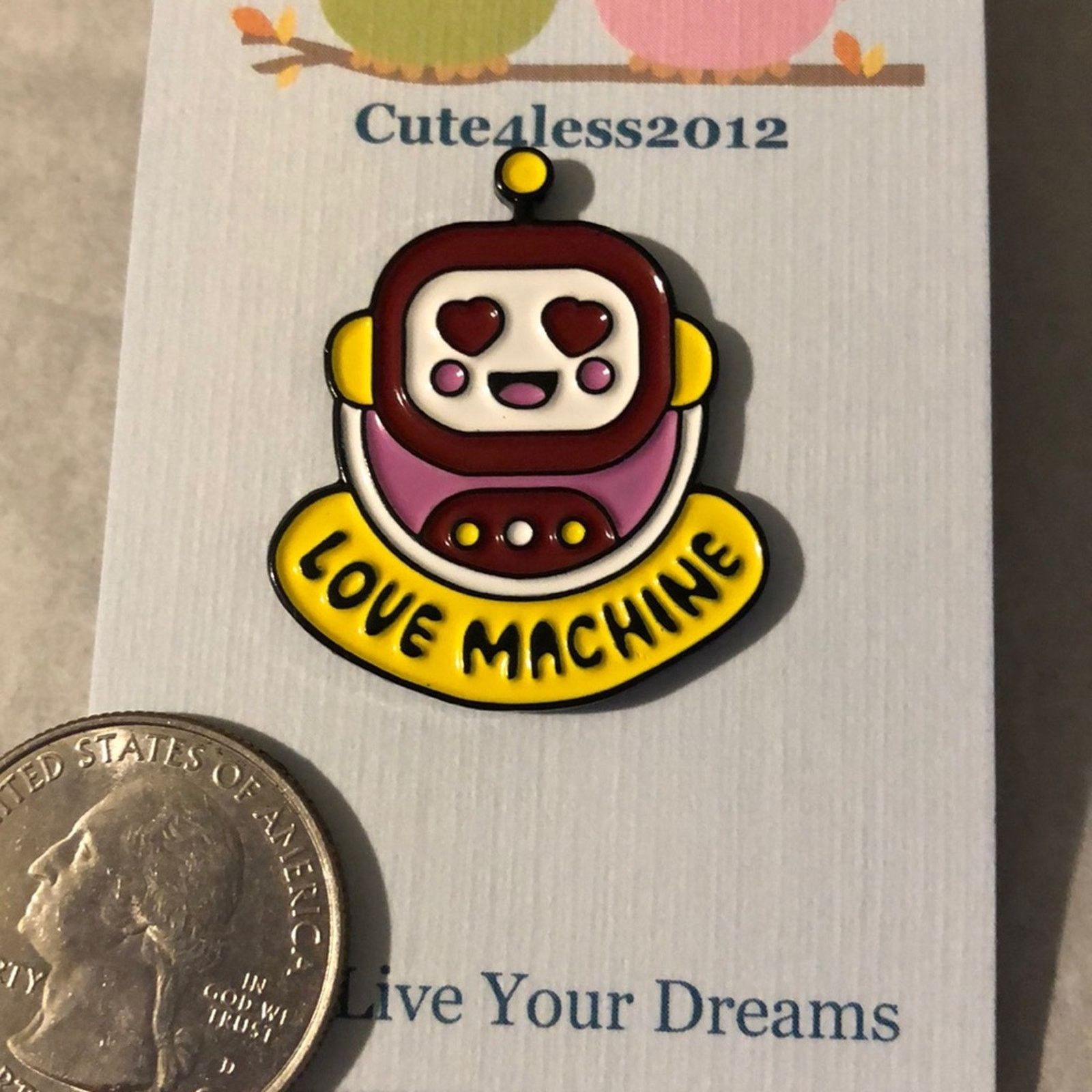 Other Love Machine Robot Pin Brooch Valentines Size ONE SIZE - 1 Thumbnail