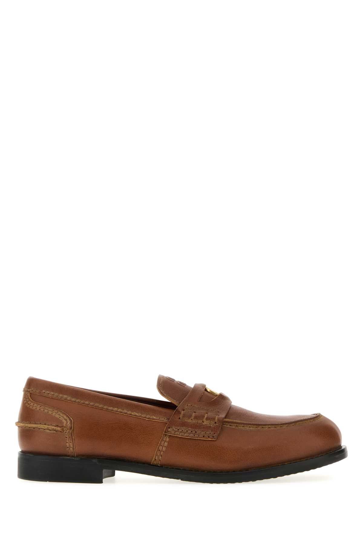 Caramel Leather Loafers