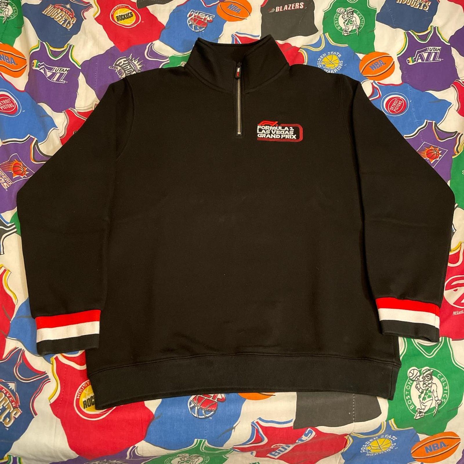 American Apparel Formula 1 Las Vegas Grand Prix Race Quarter Zip Jacket Size US XL / EU 56 / 4 - 1 Thumbnail