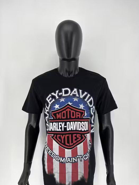 Harley Davidson × Vintage Y2K Harley Davidson Freedom American Flag Tee Size US XL / EU 56 / 4 - 11 Thumbnail