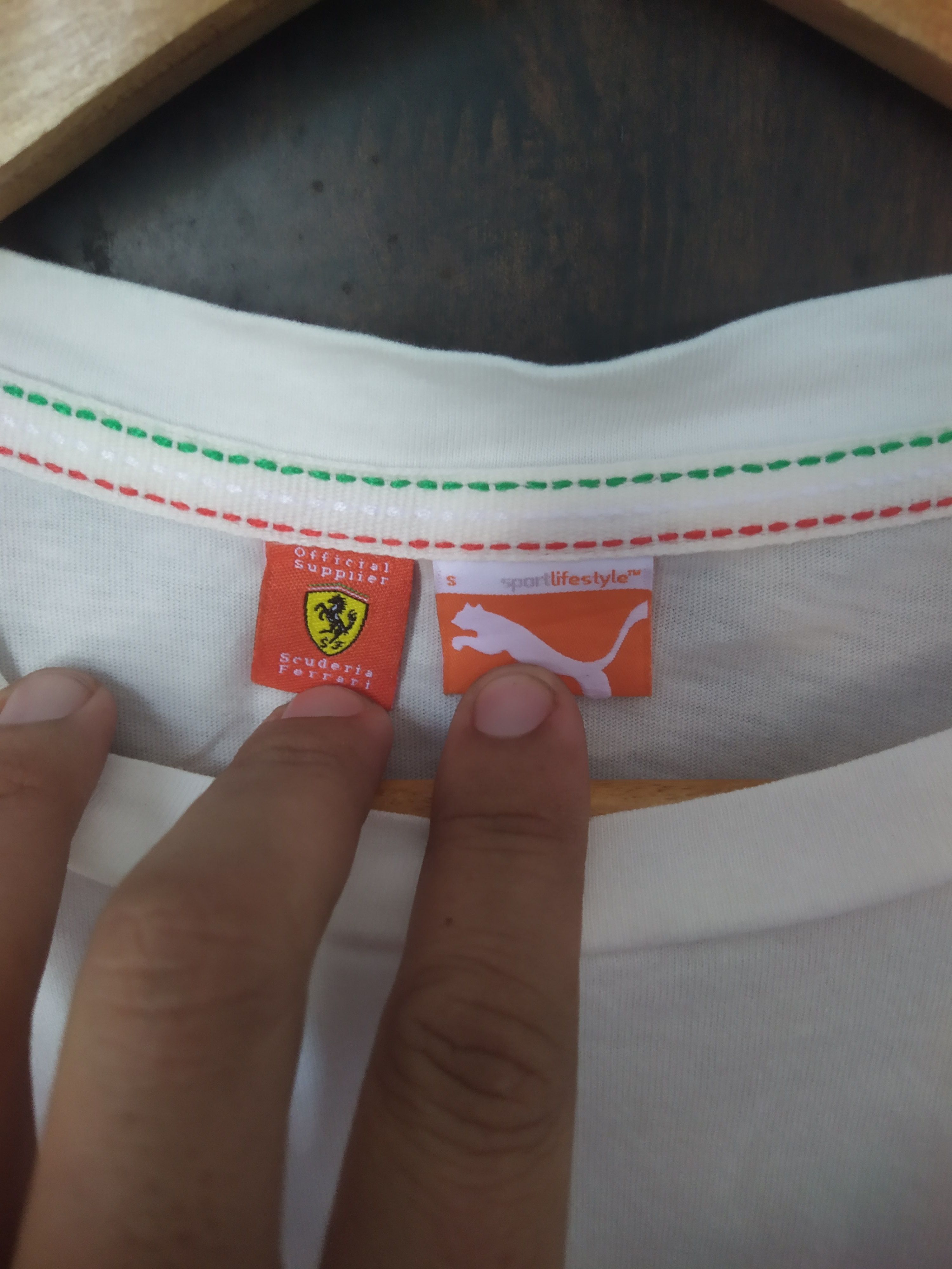 Ferrari × Puma Scuderia Ferrari Team T-Shirt Italian Stripe White Size US S / EU 44-46 / 1 - 4 Thumbnail