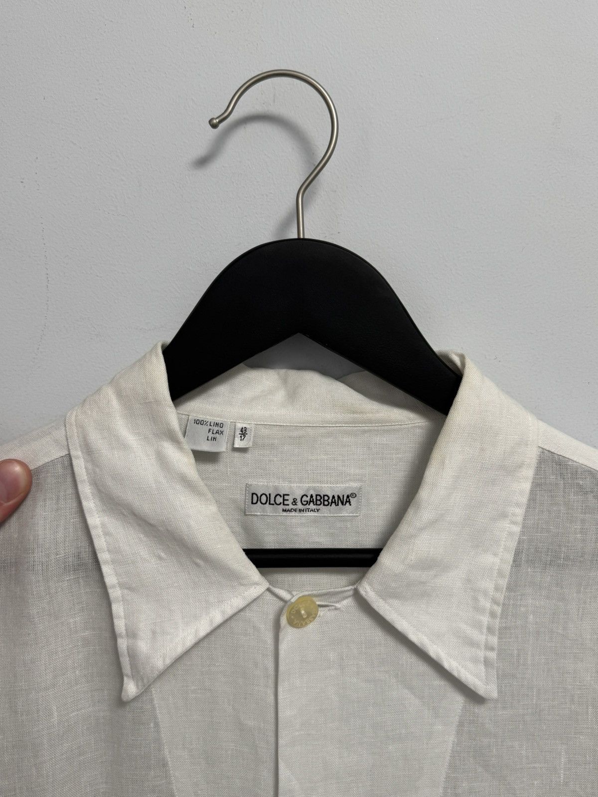 Dolce & Gabbana Dolce&Gabbana Button Up Shirt Luxury Lino Size 43/17 Size US XL / EU 56 / 4 - 12 Thumbnail
