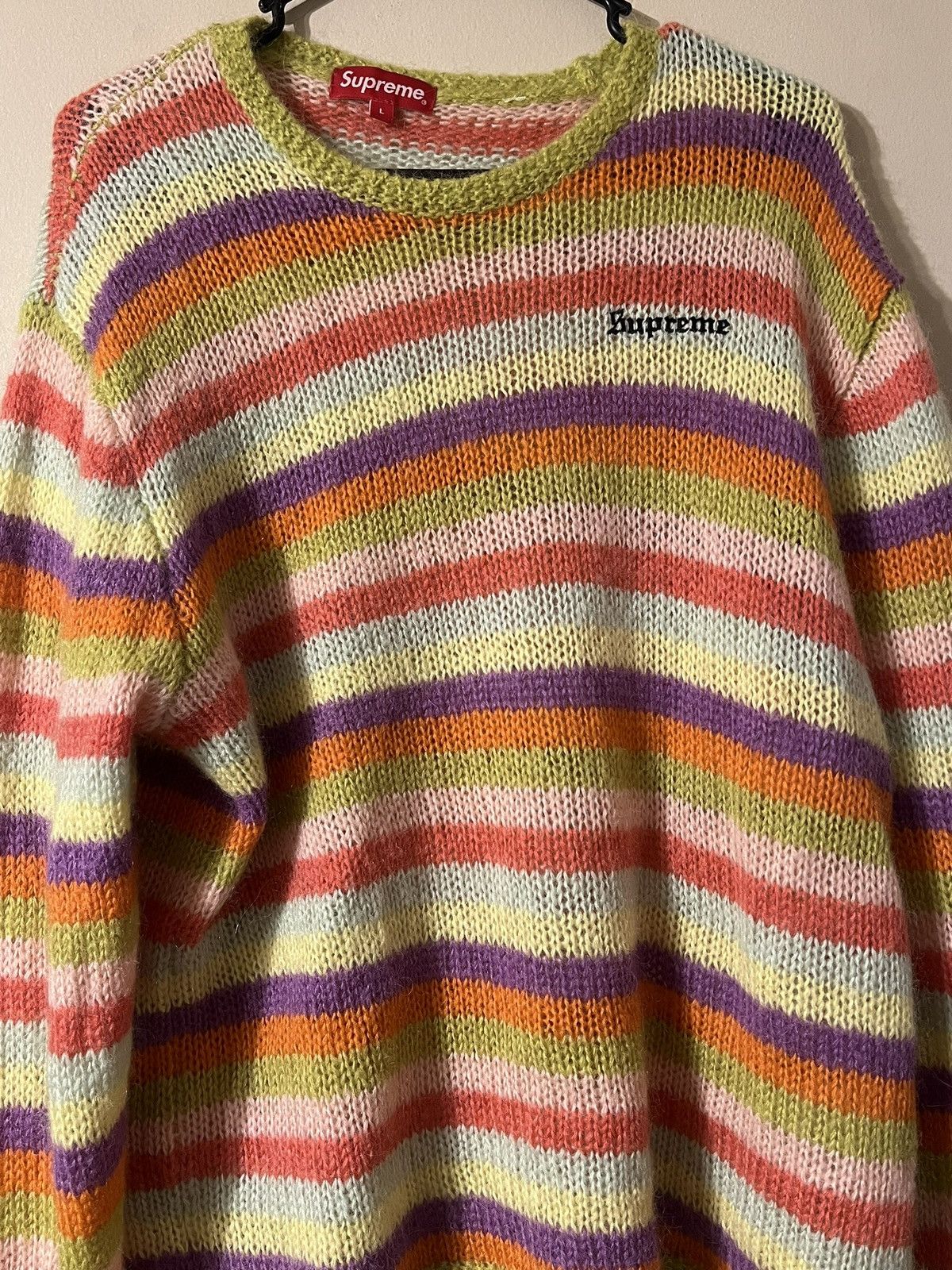Supreme Supreme Striped Mohair Sweater 'Multi' Size US L / EU 52-54 / 3 - 4 Thumbnail