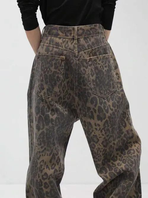Jean Leopard VINTAGE 90s baggy jeans pants Size US 30 / EU 46 - 3 Thumbnail