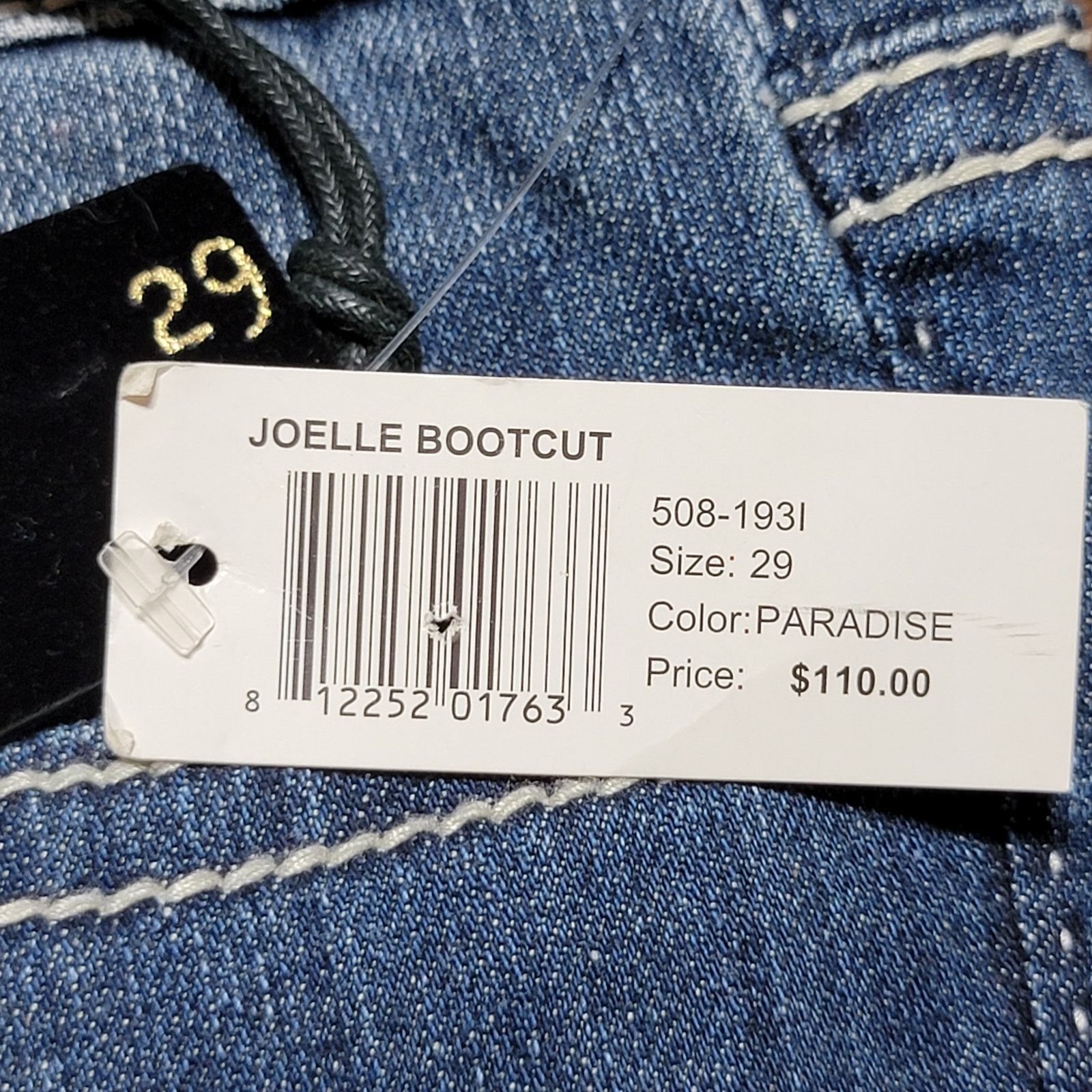 Anoname Joelle Boot-Cut Denim Jeans w/ Bling - Size 29 NWT
