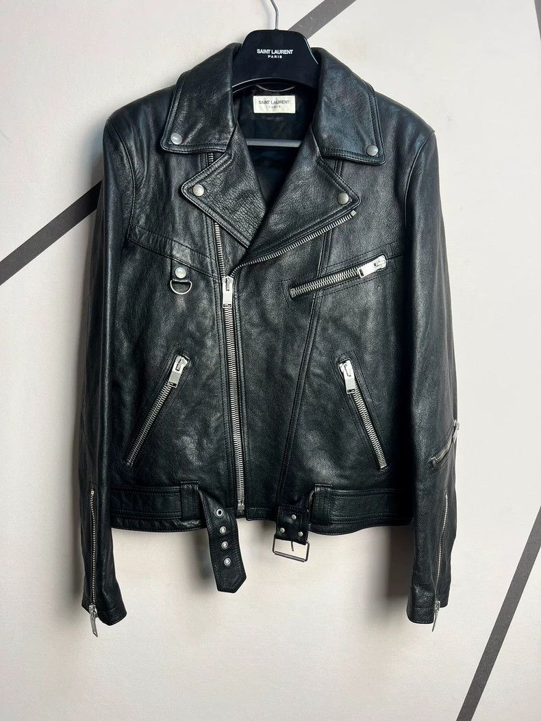 Saint Laurent Paris Saint Laurent SLP Leather Moto Jacket- Size US L / EU 52-54 / 3 - 1 Thumbnail