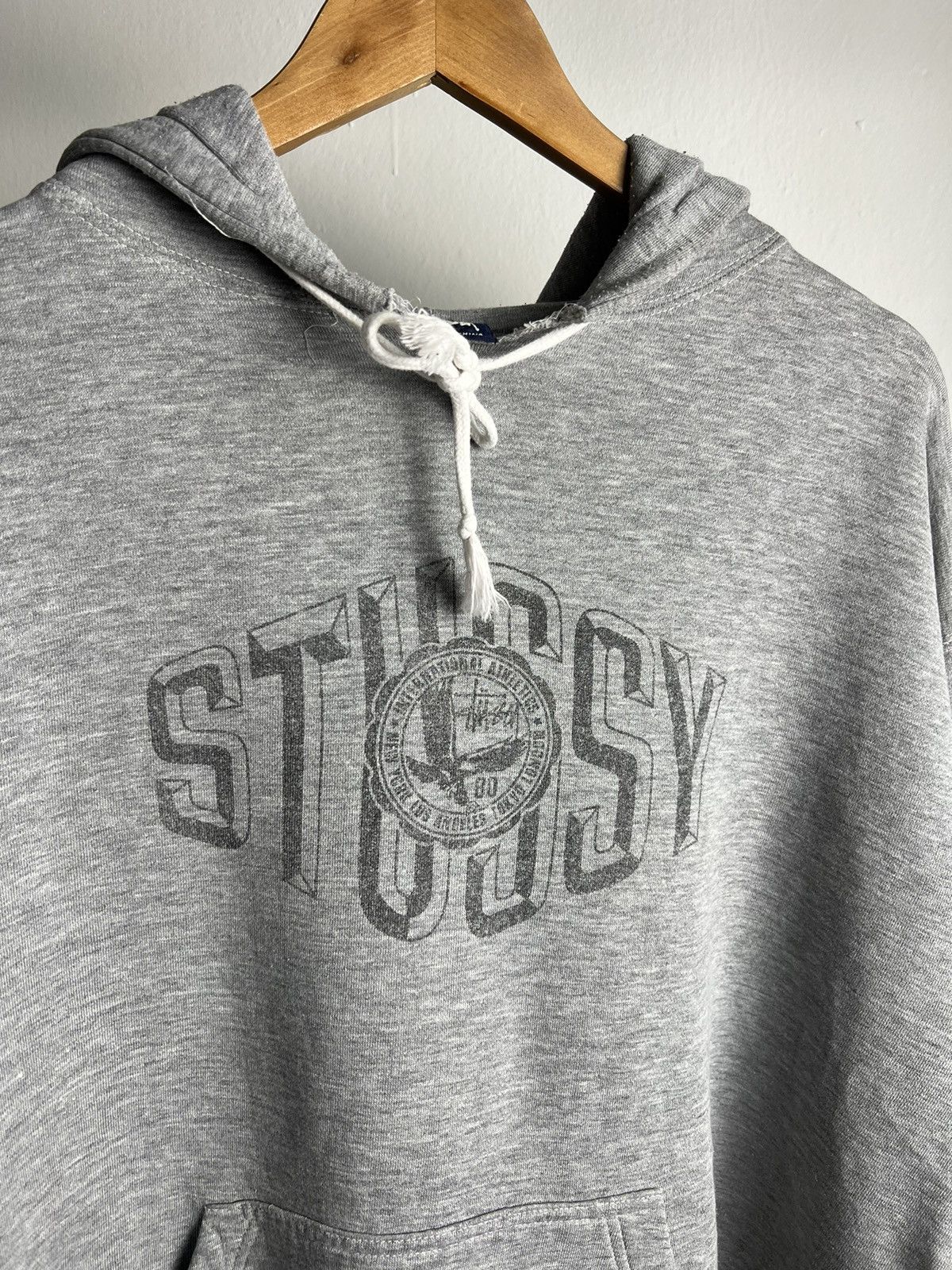Stussy × Vintage Vintage 1990s Stussy Eagle Tour Pullover Hoodie Size US XL / EU 56 / 4 - 2 Thumbnail