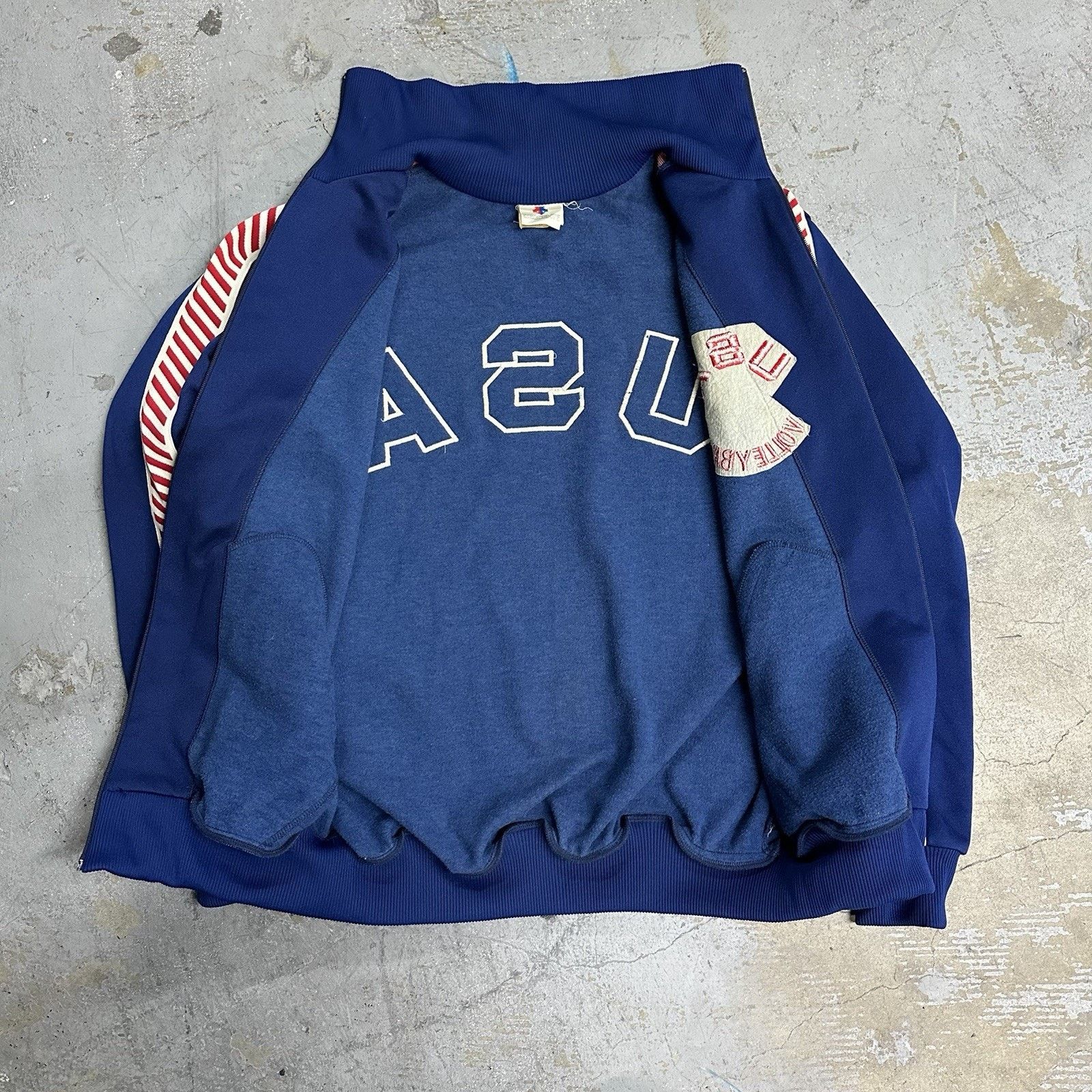 Descente × Vintage Vintage 70s 80s Descente Team USA Volleyball Track Jacket Size US L / EU 52-54 / 3 - 3 Thumbnail