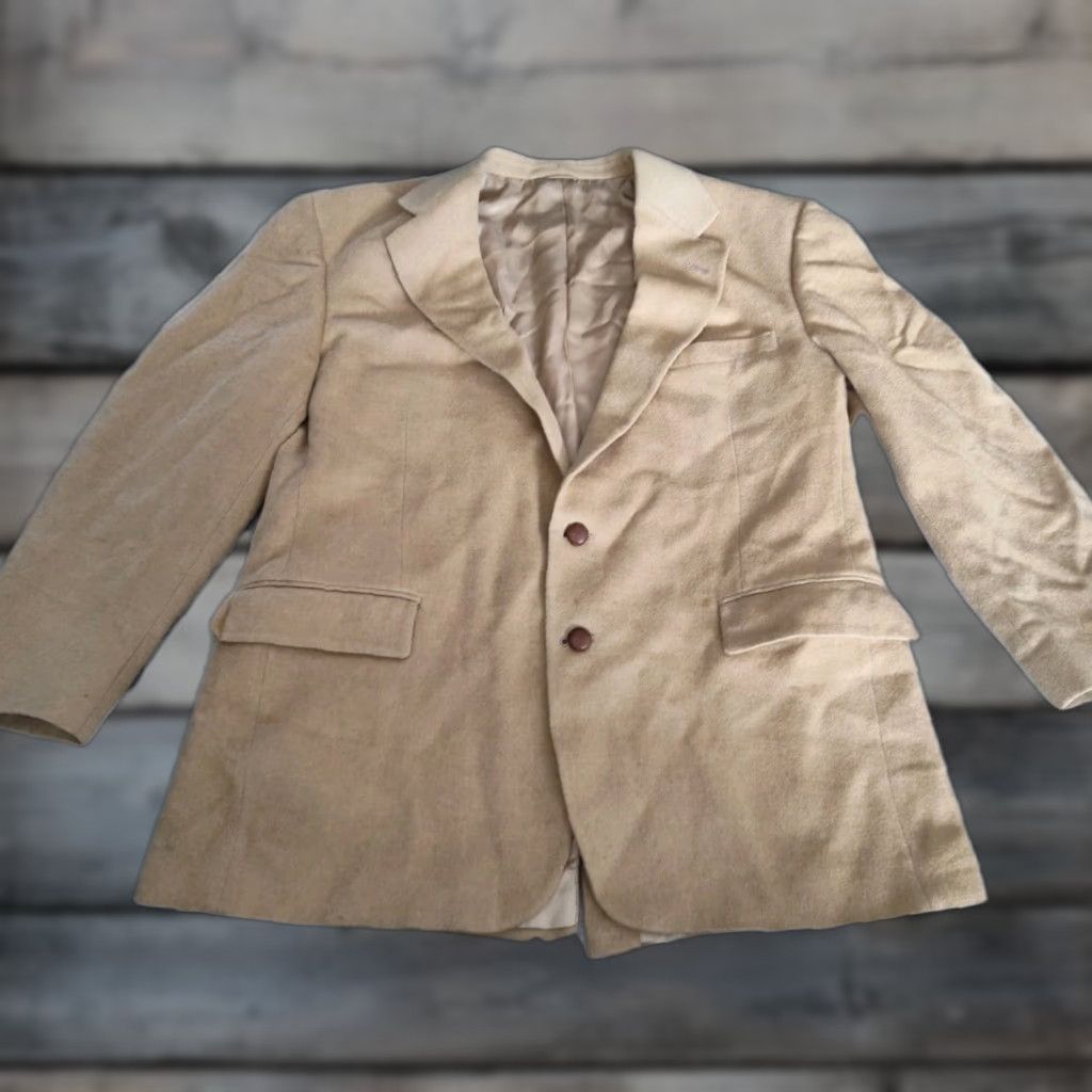Polo Ralph Lauren Vintage Polo Ralph Lauren University Club Men’s Camel Hair Tan Blazer Jacket 46R USA Size US XXL / EU 58 / 5 - 1 Thumbnail