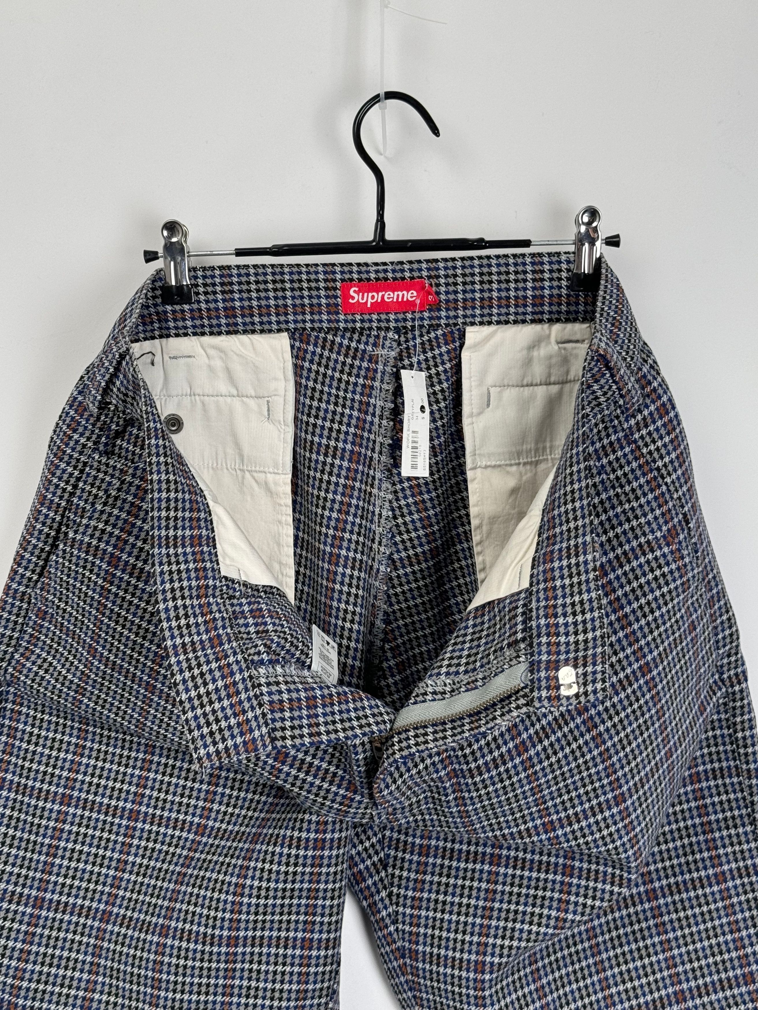 Supreme BRAND NEW* Supreme Work Short Grey Plaid Size US 34 / EU 50 - 6 Thumbnail
