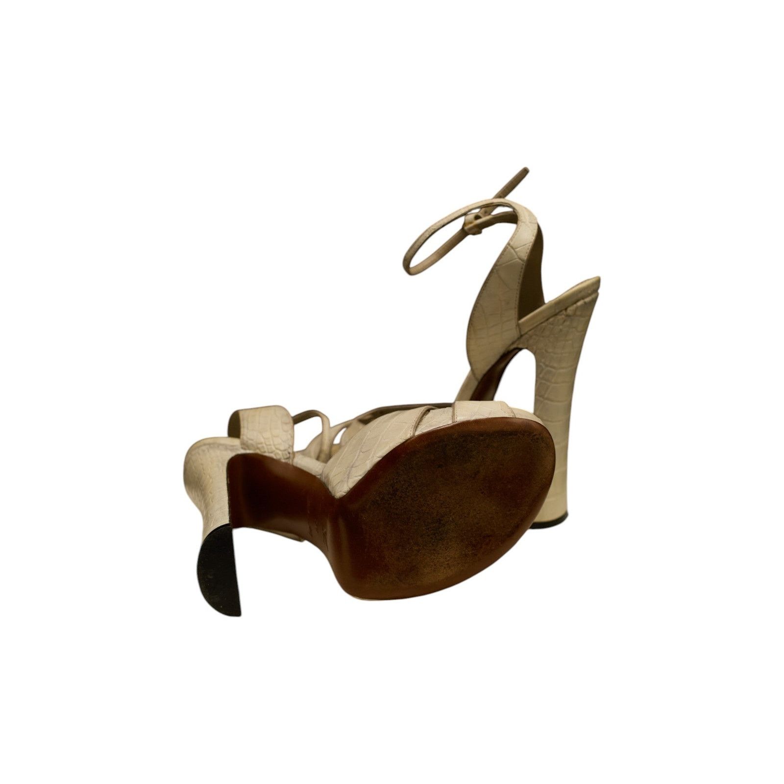 Louis Vuitton by Marc Jacobs F/W 2013 Ivory Crocodile Heels Size US 9 / IT 39 - 5 Thumbnail
