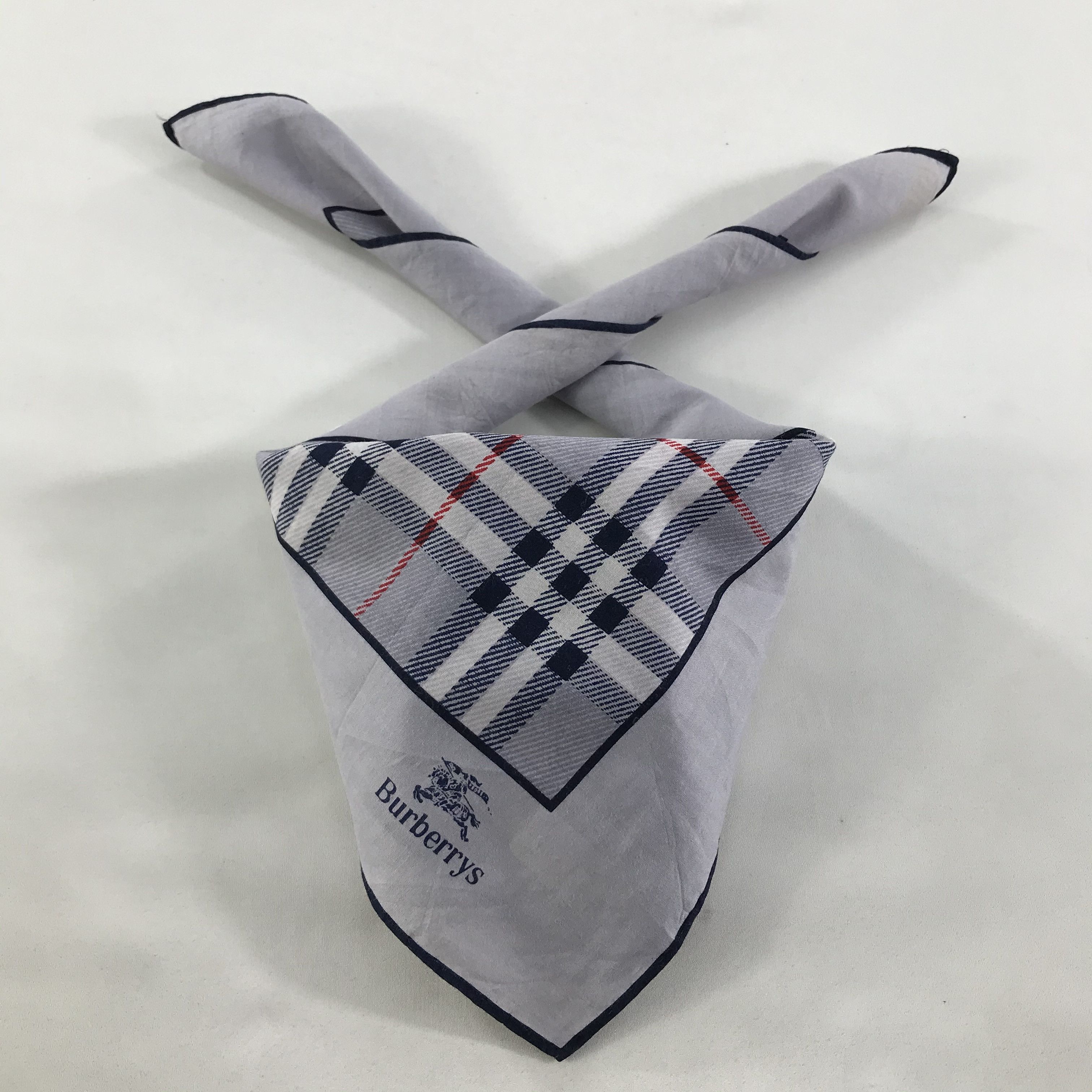 Burberry × Vintage Burberry Bandana / Handkerchief / Neckerchief - S1375 Size ONE SIZE - 3 Thumbnail