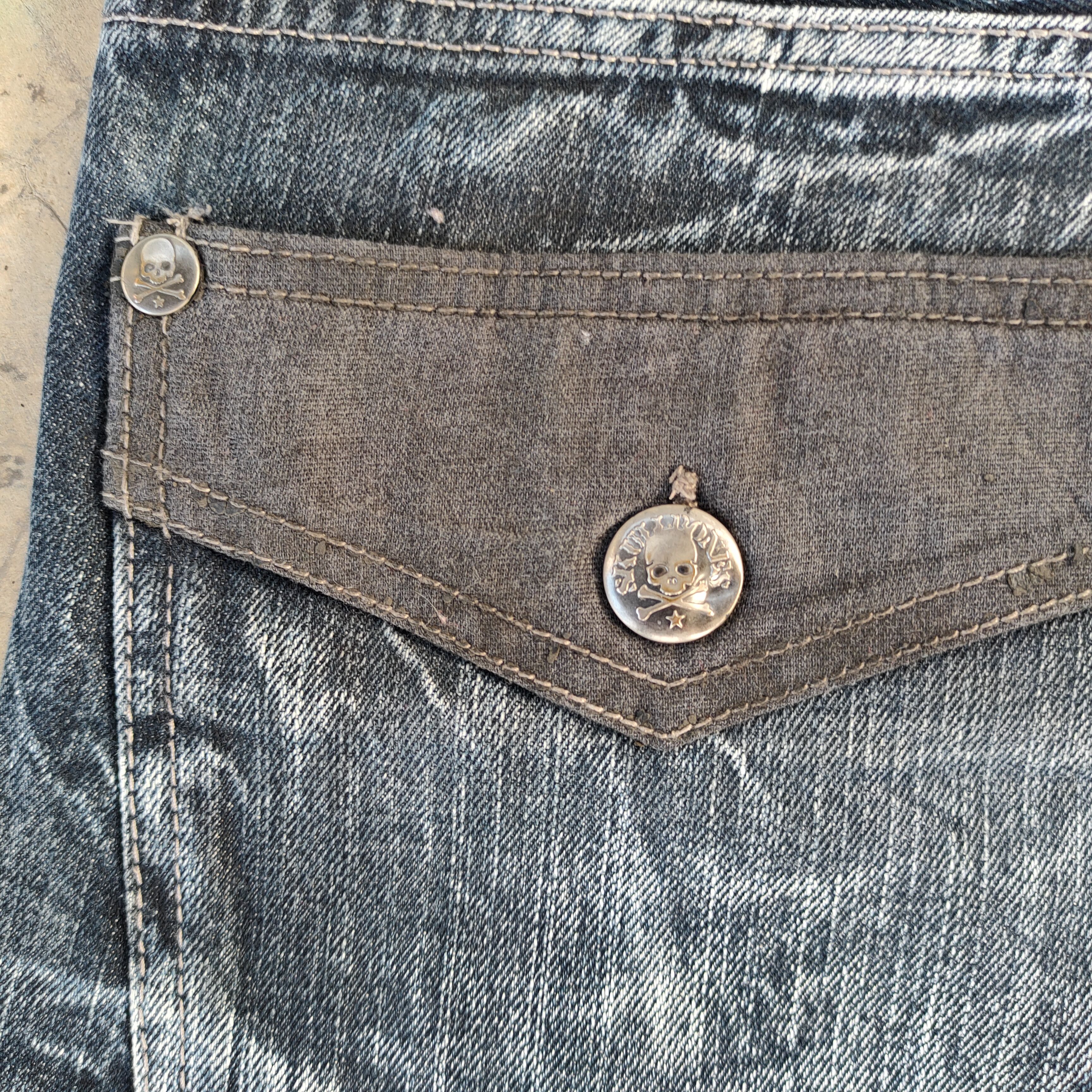 Japanese Brand × Jean × Vintage VINTAGE JACK SERIKA SKULL FADED STORM JEAN DENIM PANTS Size US 35 - 12 Thumbnail