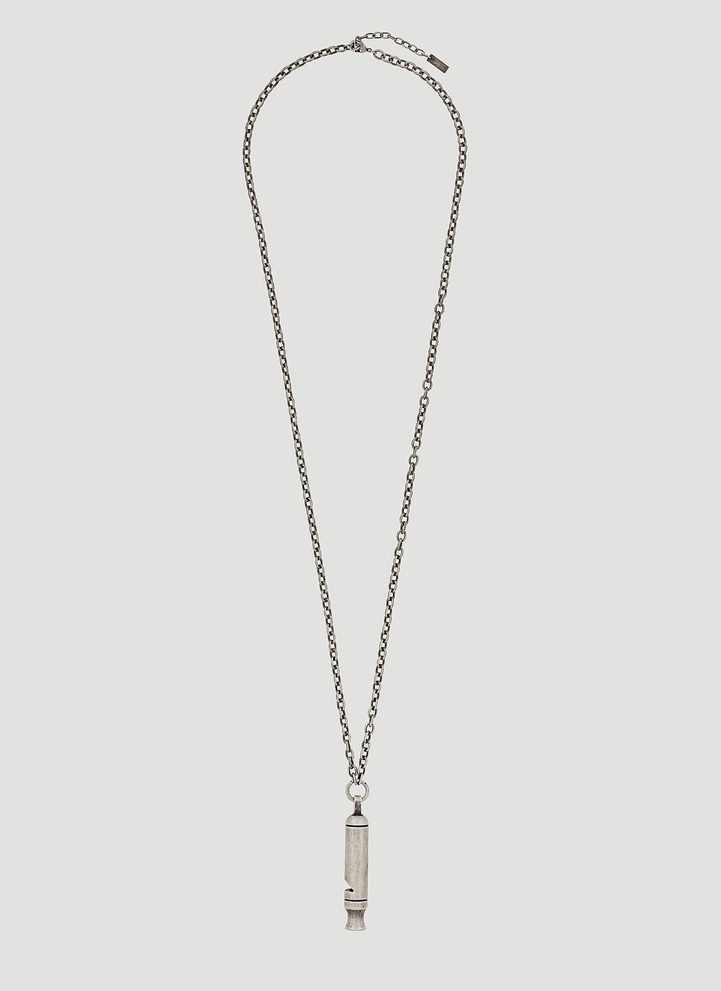 Saint Laurent Paris o1s1wg111224 Size: OS / Long Whistle Charm Necklace Silver Size ONE SIZE - 3 Thumbnail