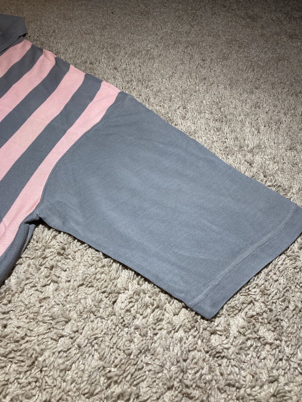 Claude Montana 90s Claude Montana Paris Knitwear Striped Pink Polo 80s Size US XL / EU 56 / 4 - 5 Thumbnail