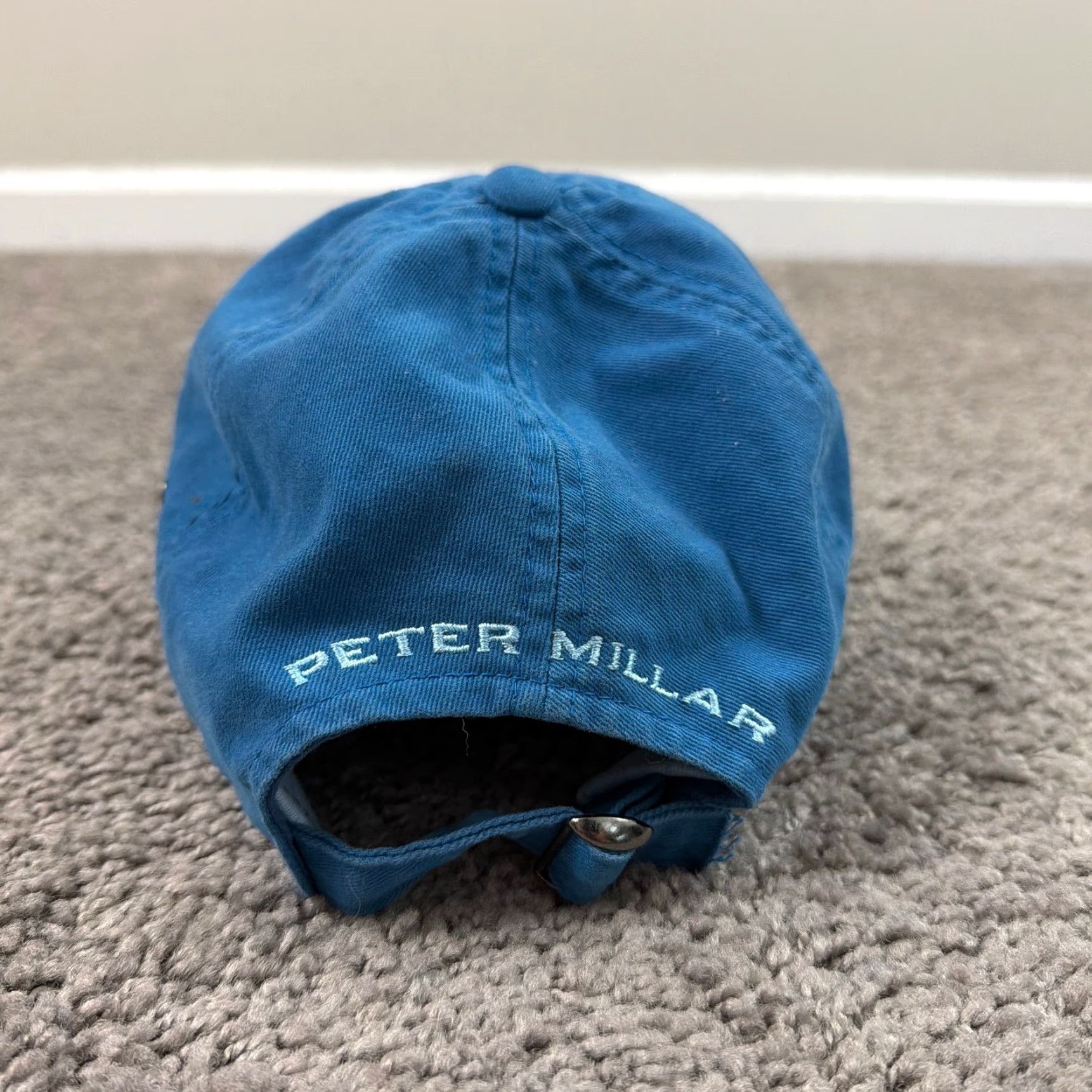 Peter Millar Peter Millar Cap Hat Mens One Size Blue Adjustable 100% Cotton Baseball Style Casual Hat Size ONE SIZE - 6 Thumbnail